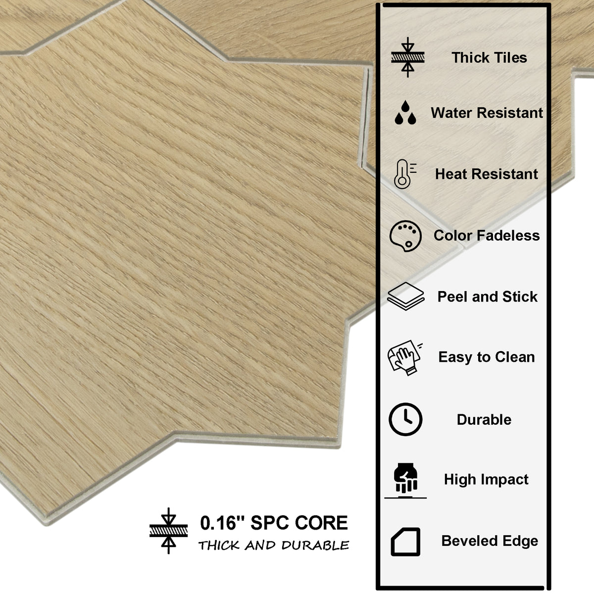 Cross & Star Peel and Stick Floor Tile