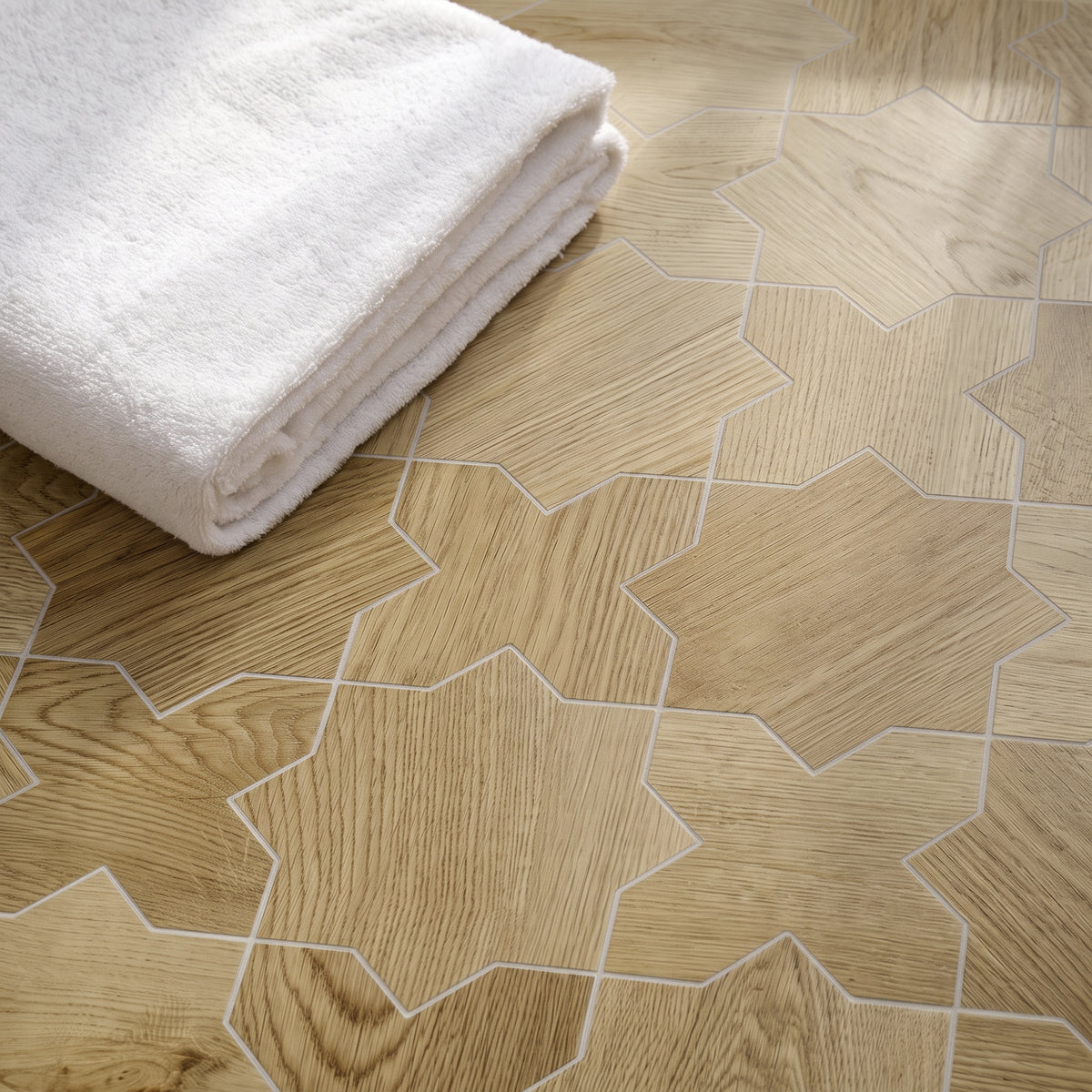 Cross & Star Peel and Stick Floor Tile