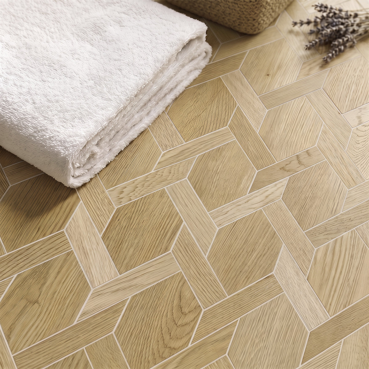 Mansion Wave Peel and Stick Floor Tile