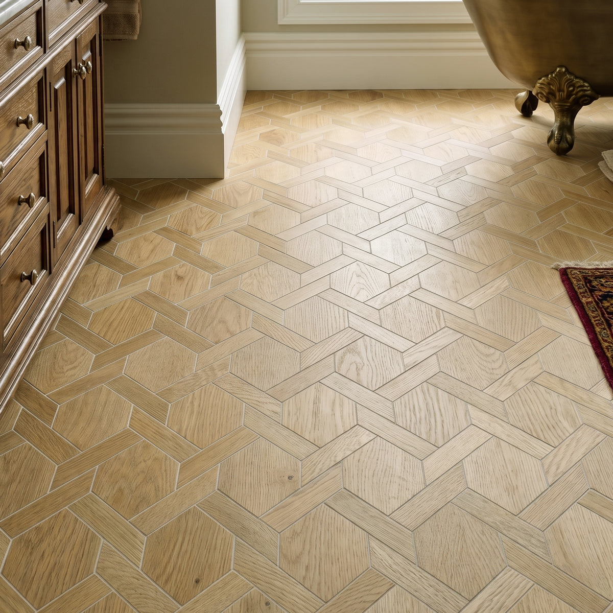 Mansion Wave Peel and Stick Floor Tile