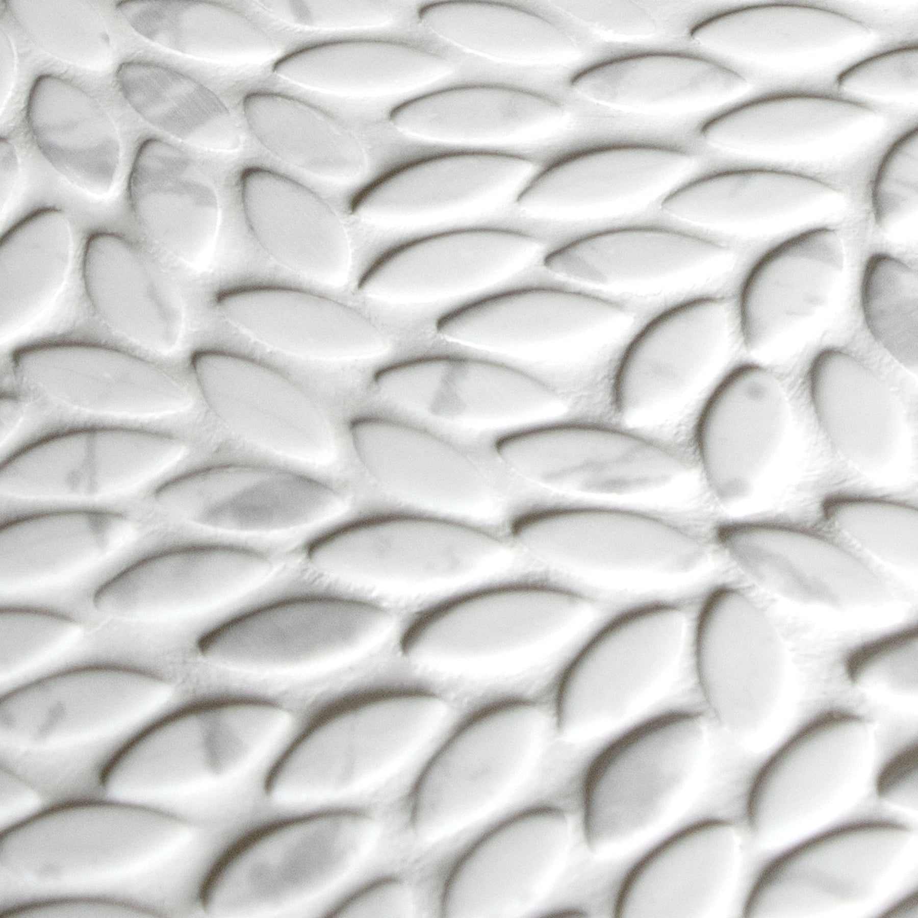 Flower Carrara White Recycled Glass Floor And Wall Mosaic Tile