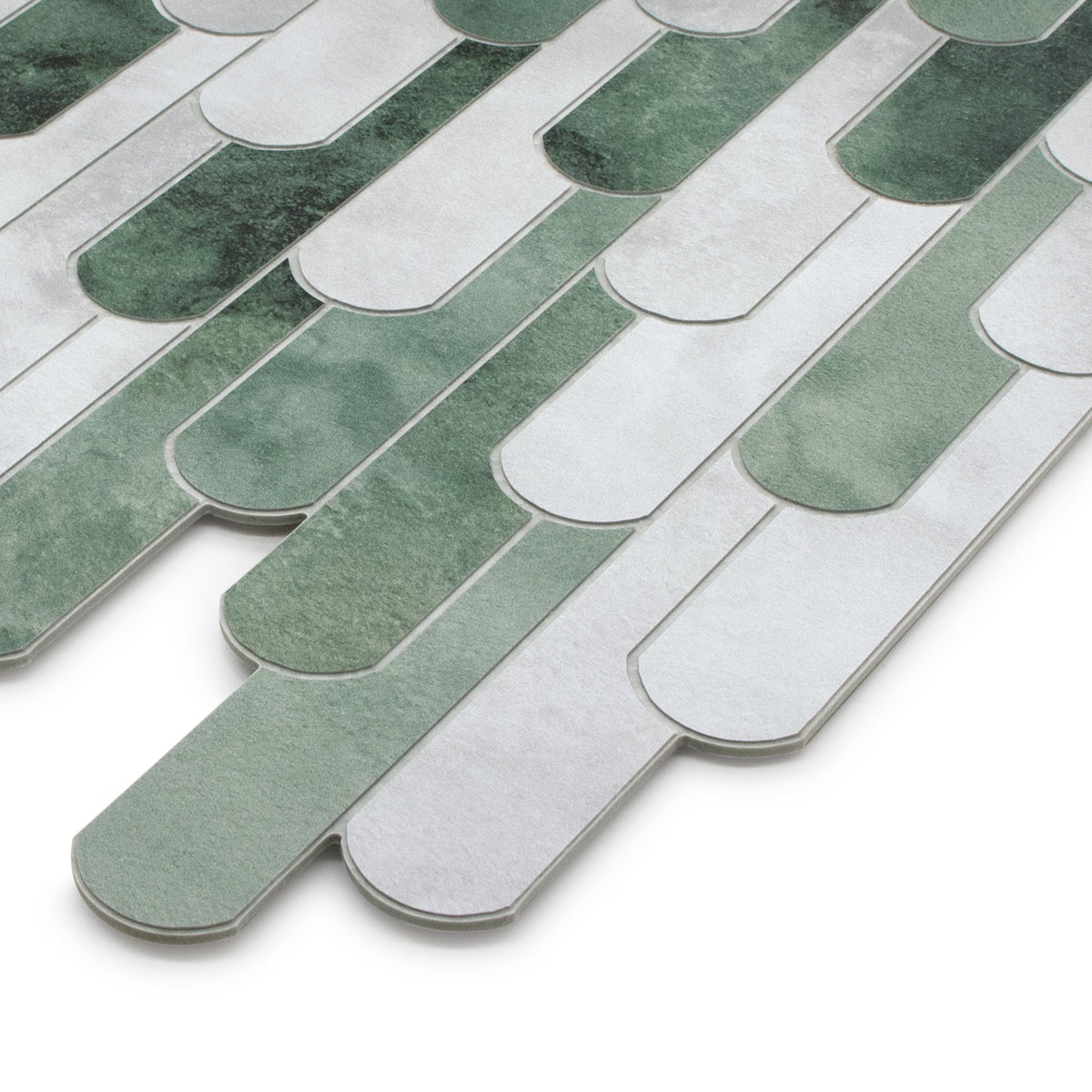 Green Raindrop Peel and Stick Backsplash Tile