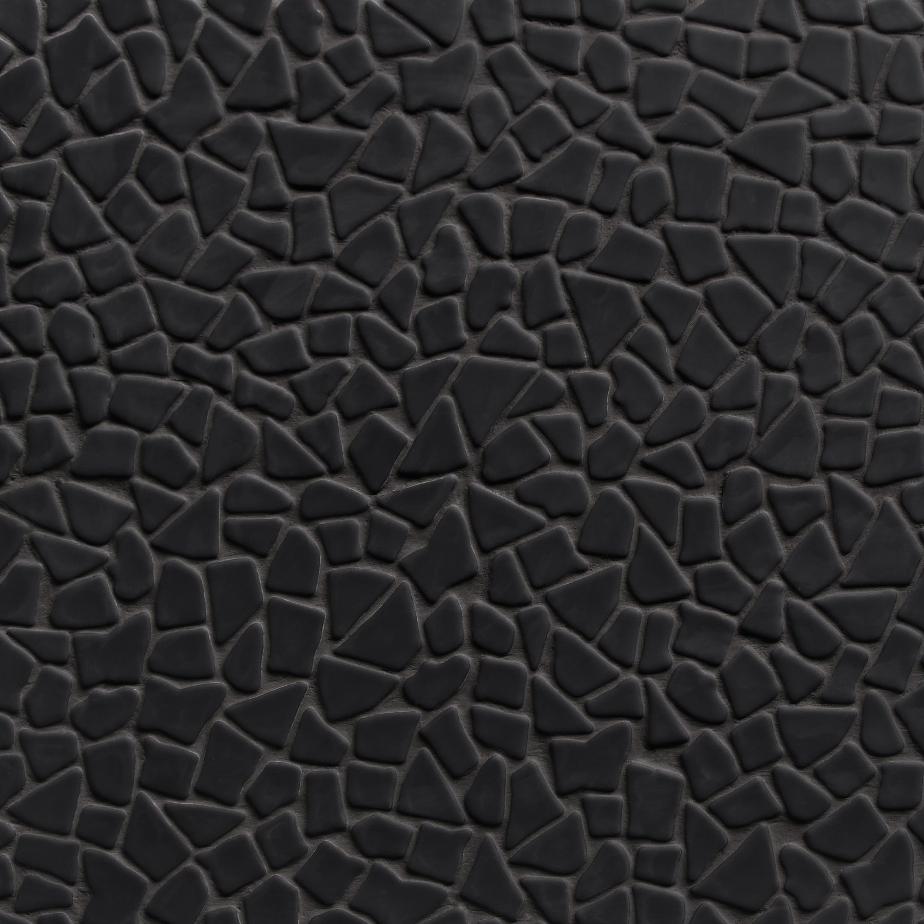 Pebble Rock Black 12"x12" Recycled Glass Floor and Wall Mosaic Tile