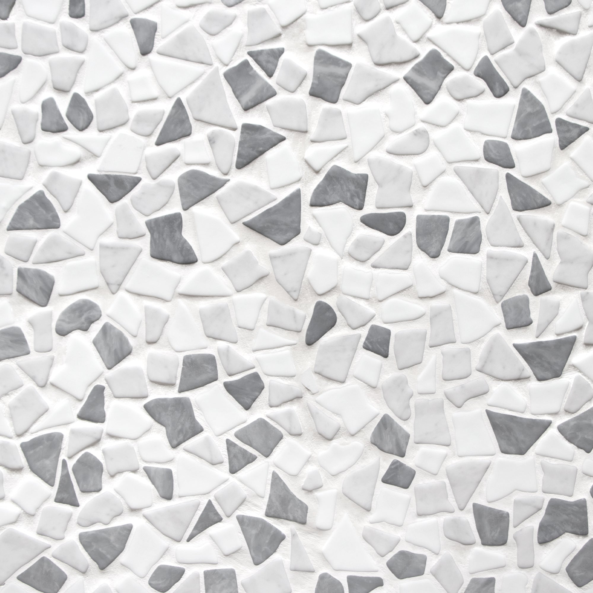 Pebble Rock Gray Mix Recycled Glass Floor and Wall Mosaic Tile