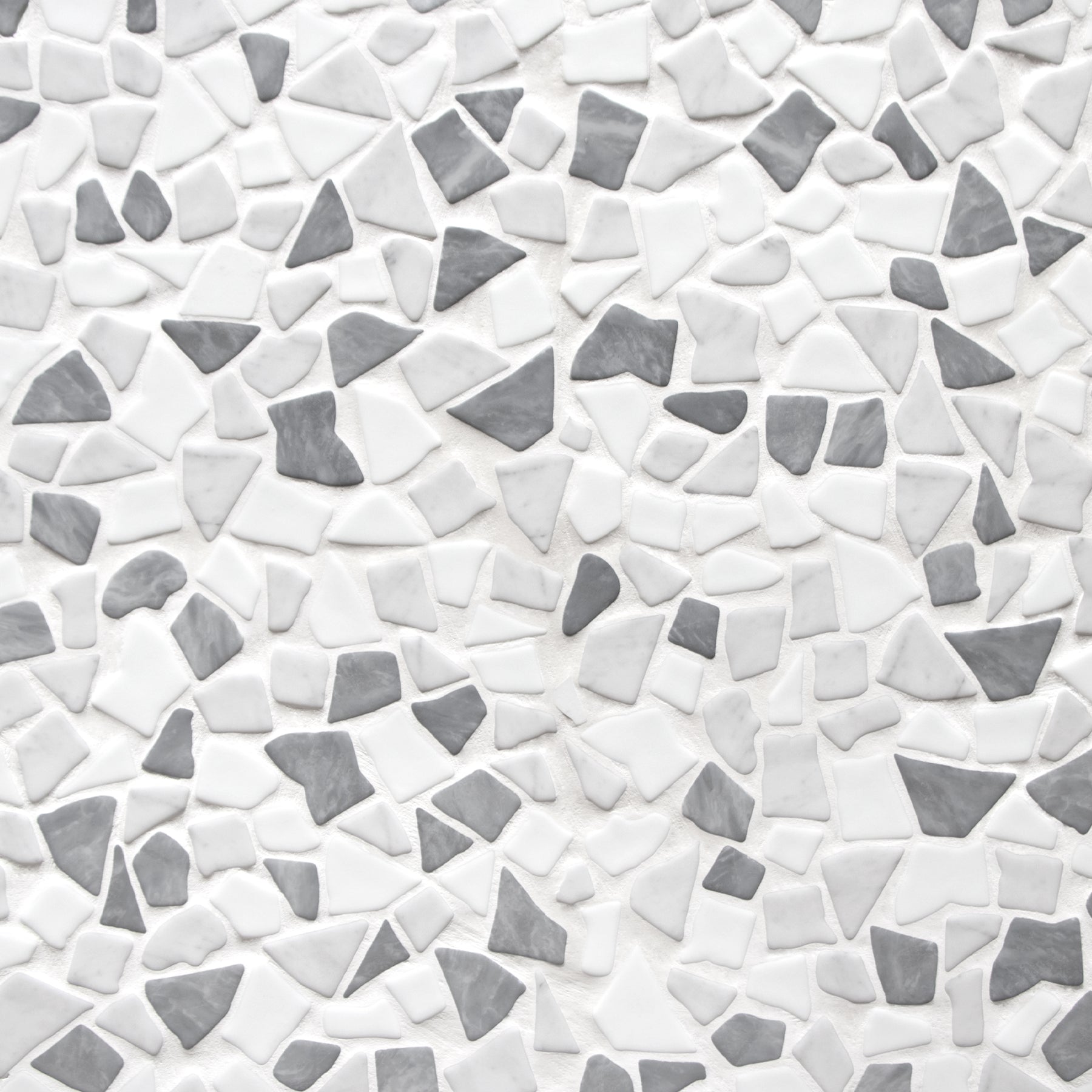 Pebble Rock Gray Mixed 12"x12" Recycled Glass Floor and Wall Mosaic Tile