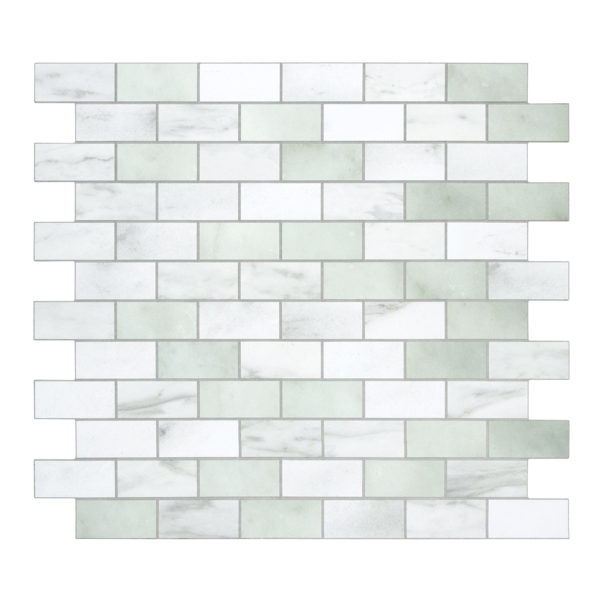 Brick Emerald Green Peel and Stick Backsplash Tile