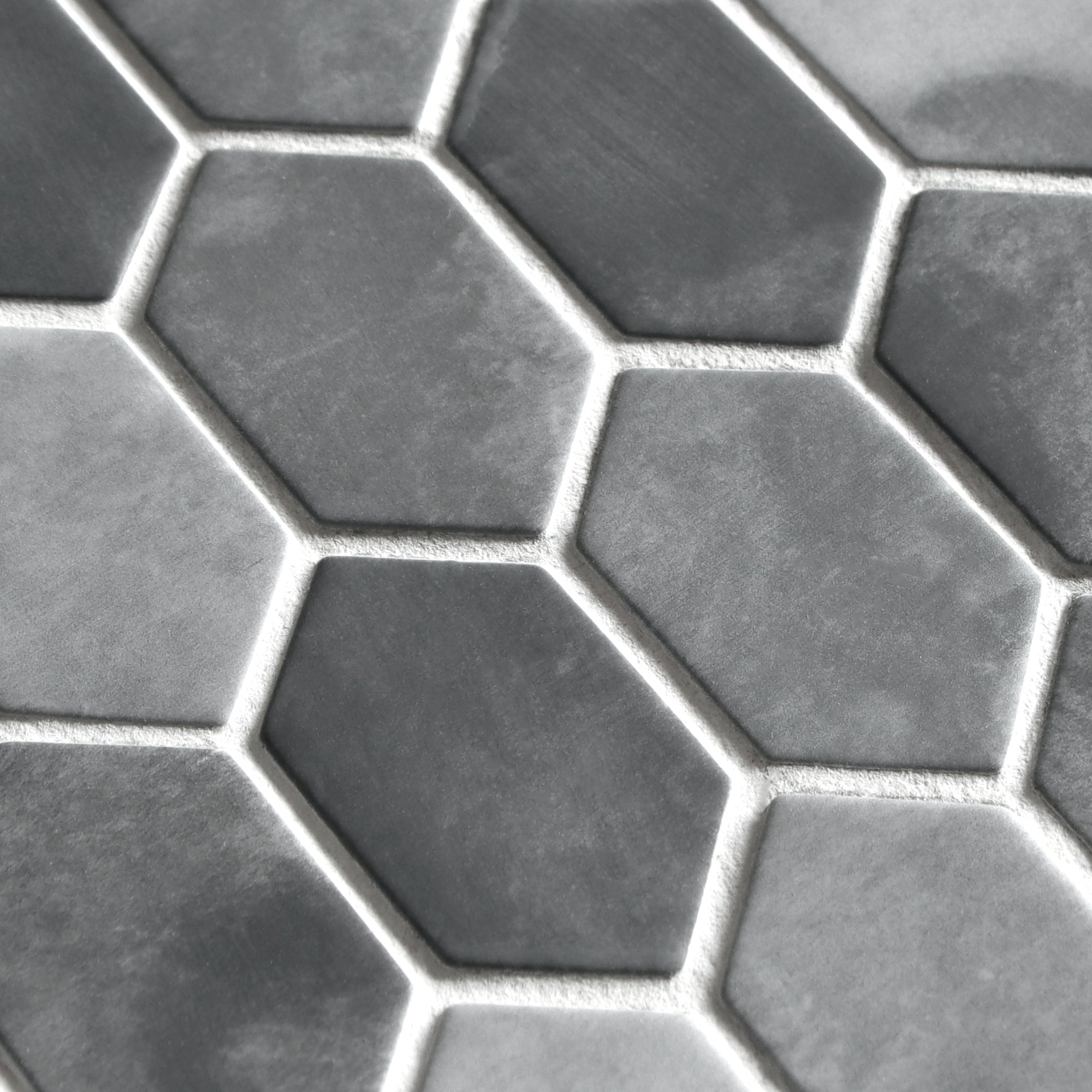 Picket Gray Recycled Glass Floor and Wall Mosaic Tile