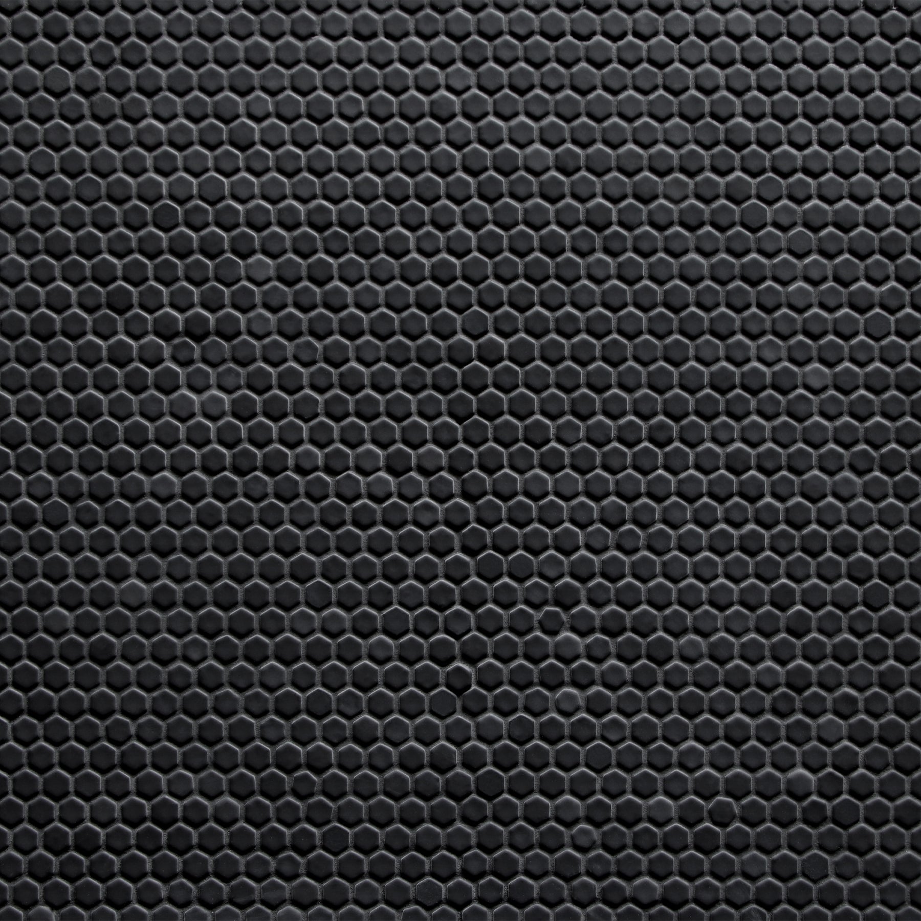 Hexagon Black Recycled Glass Floor And Wall Mosaic Tile