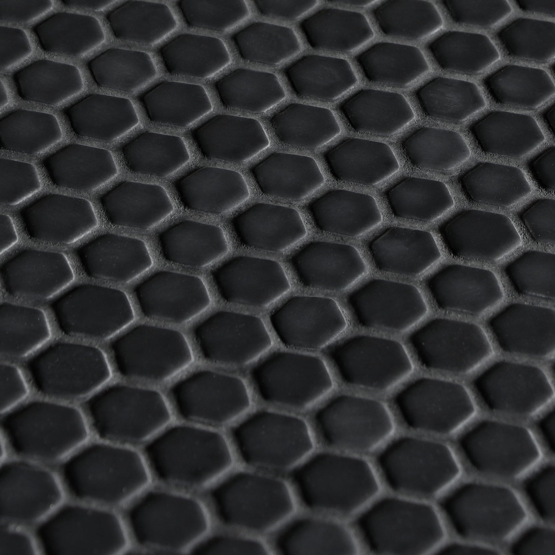Hexagon Black Recycled Glass Floor And Wall Mosaic Tile