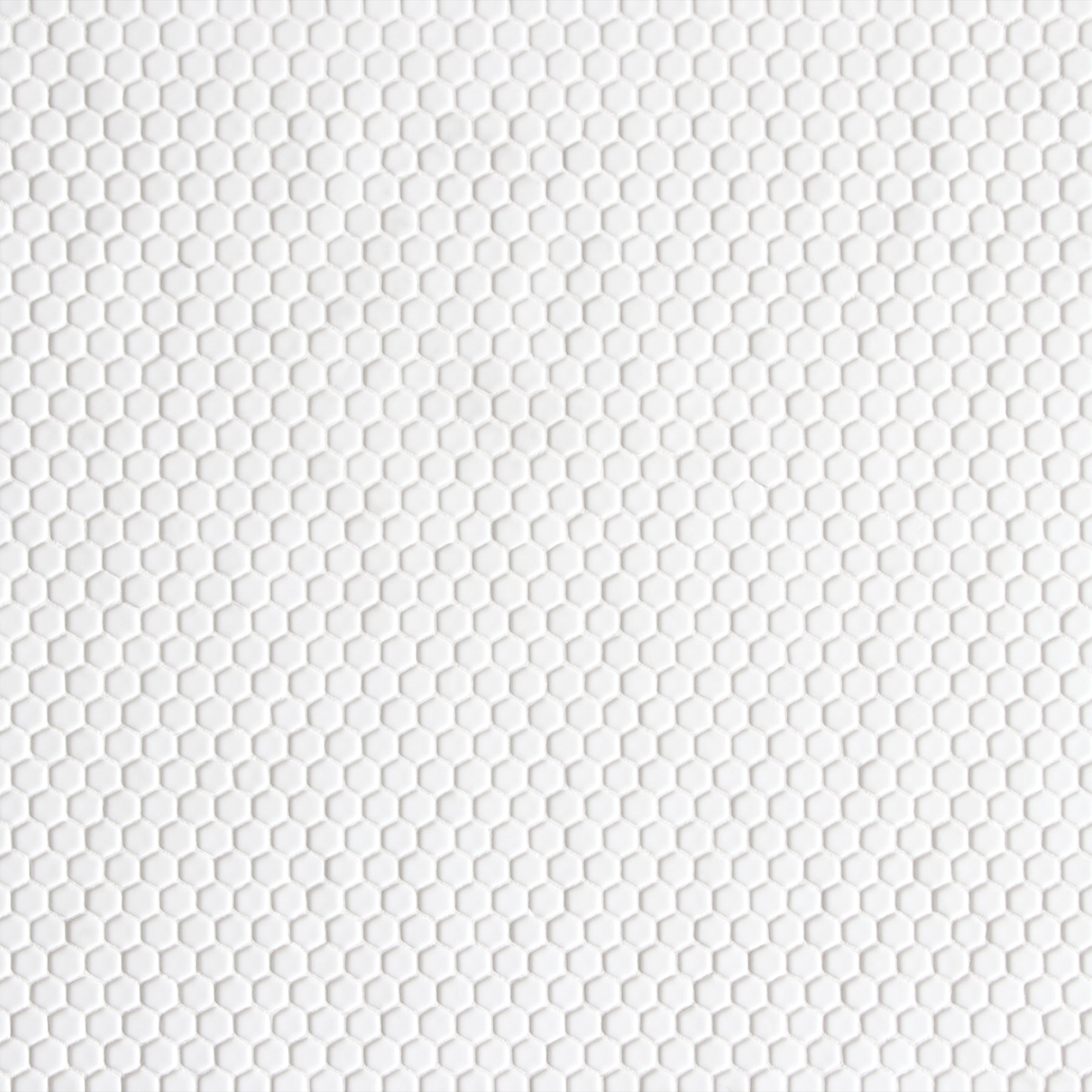 Hexagon White Recycled Glass Floor And Wall Mosaic Tile