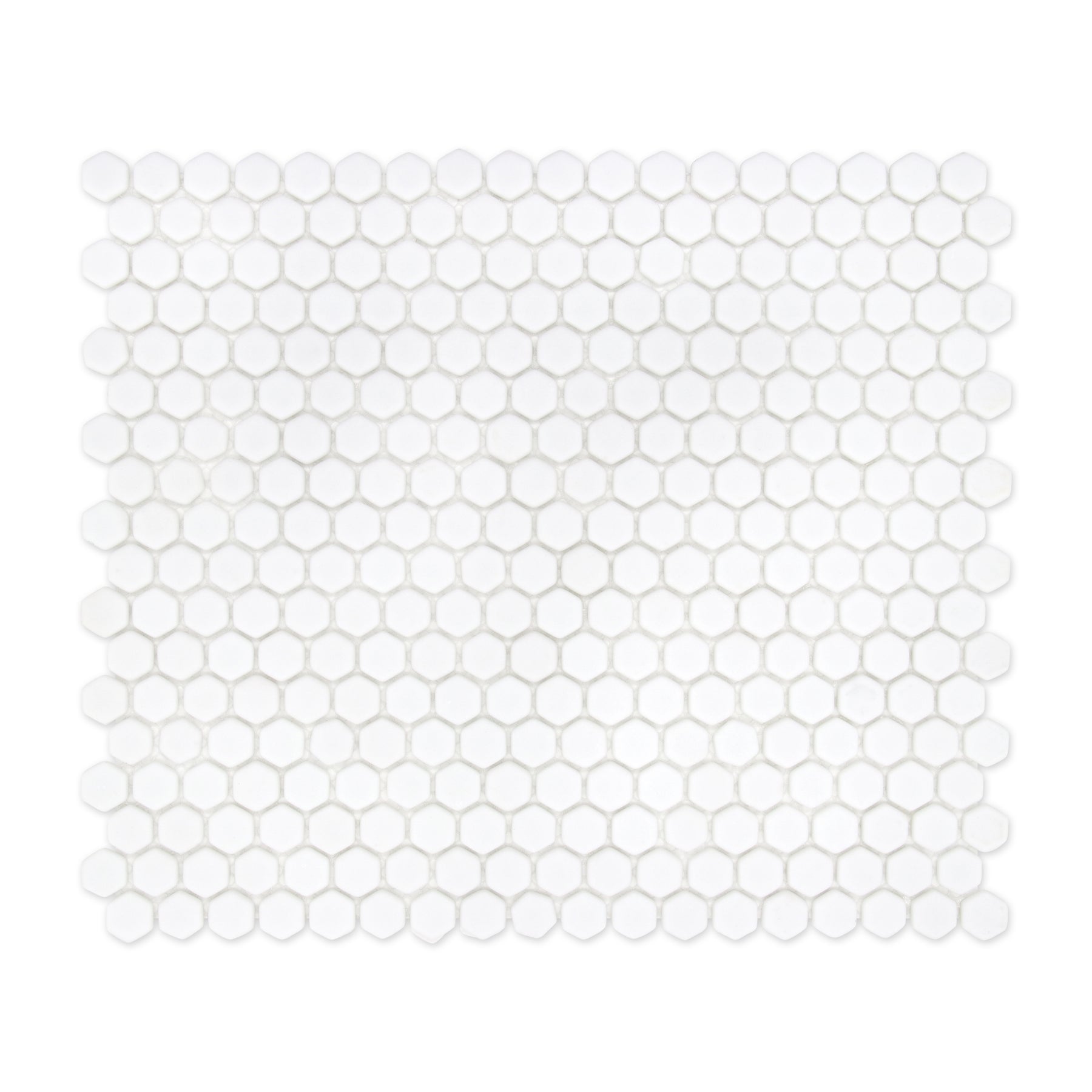 Hexagon White Recycled Glass Floor And Wall Mosaic Tile