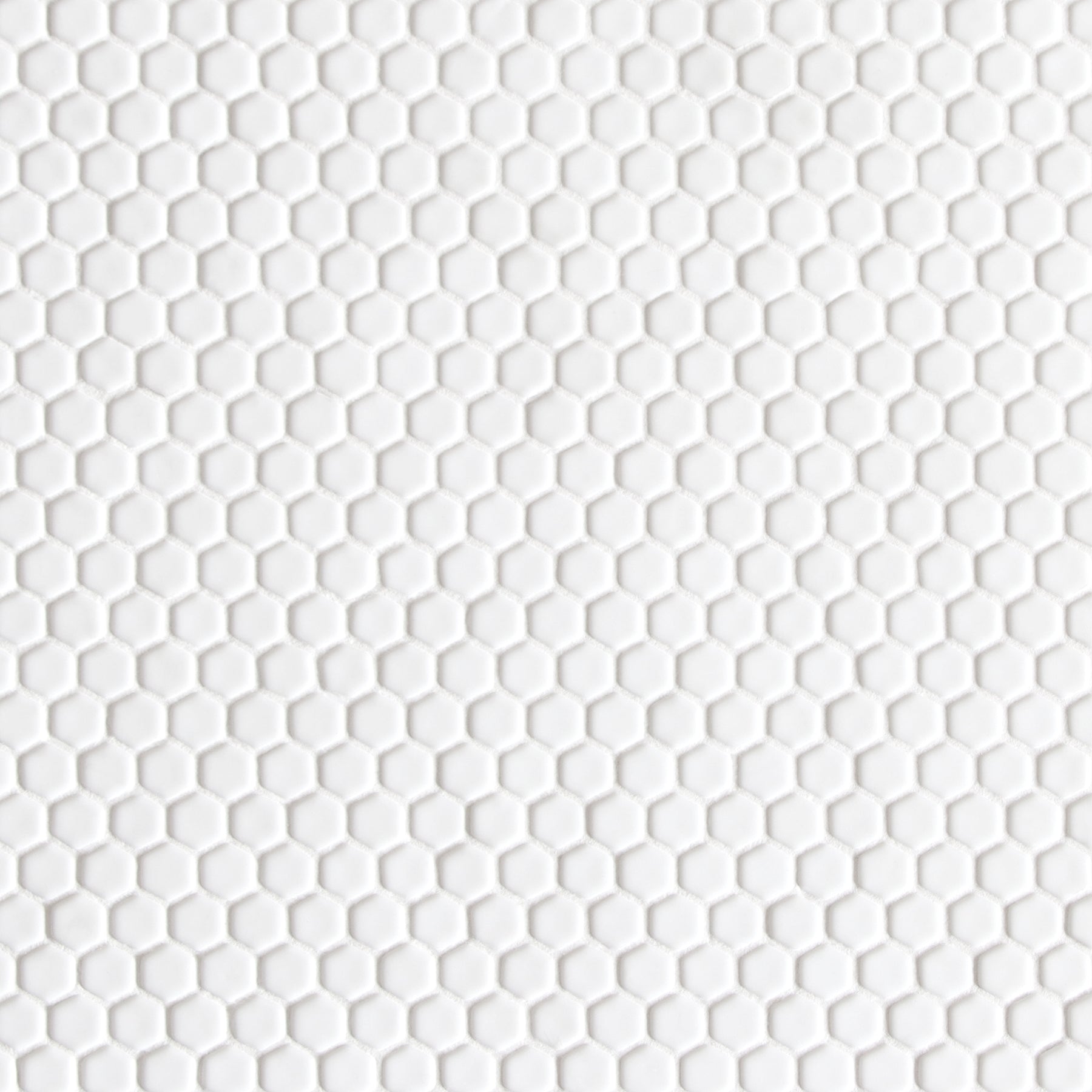 Hexagon White Recycled Glass Floor And Wall Mosaic Tile
