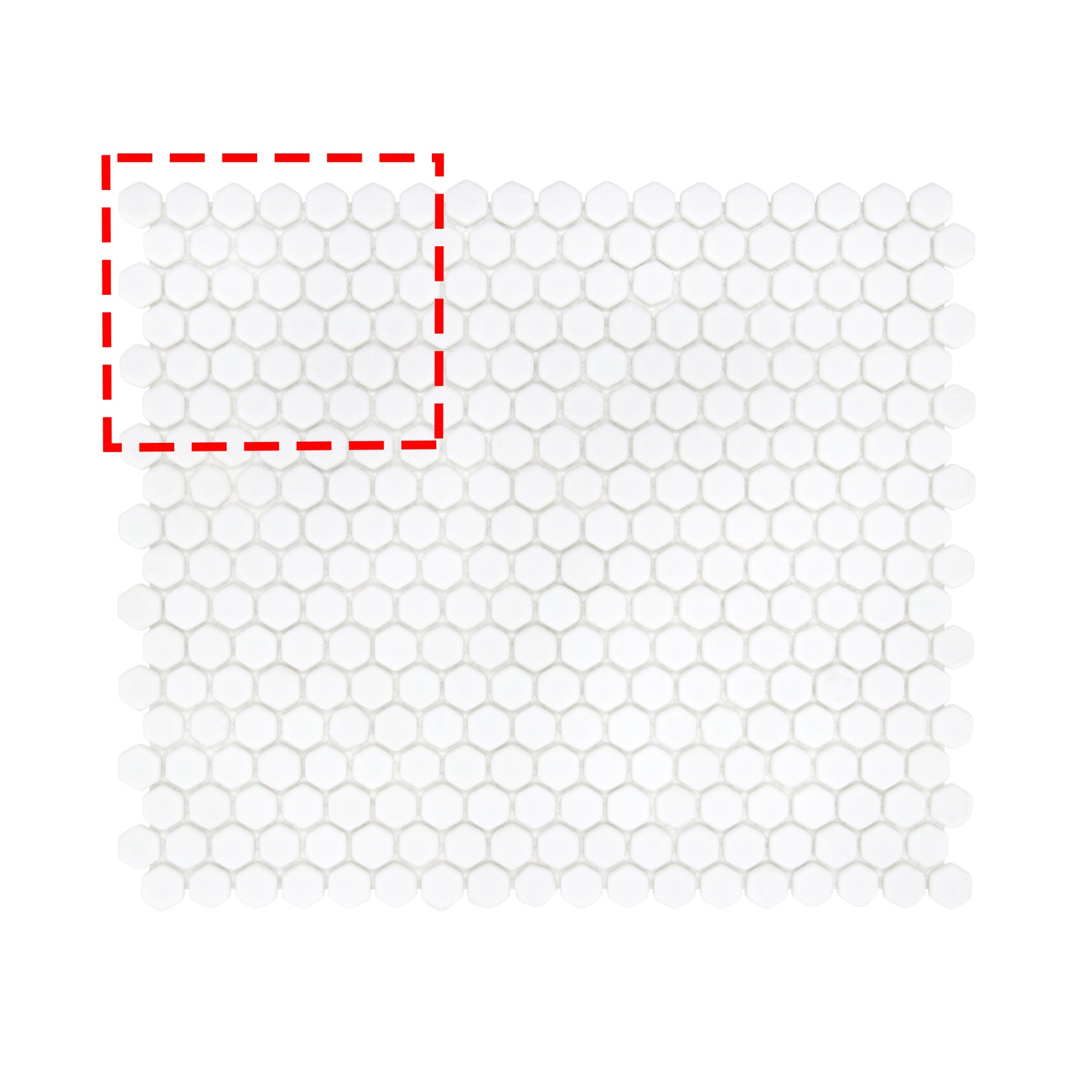 Hexagon White Recycled Glass Floor And Wall Mosaic Tile