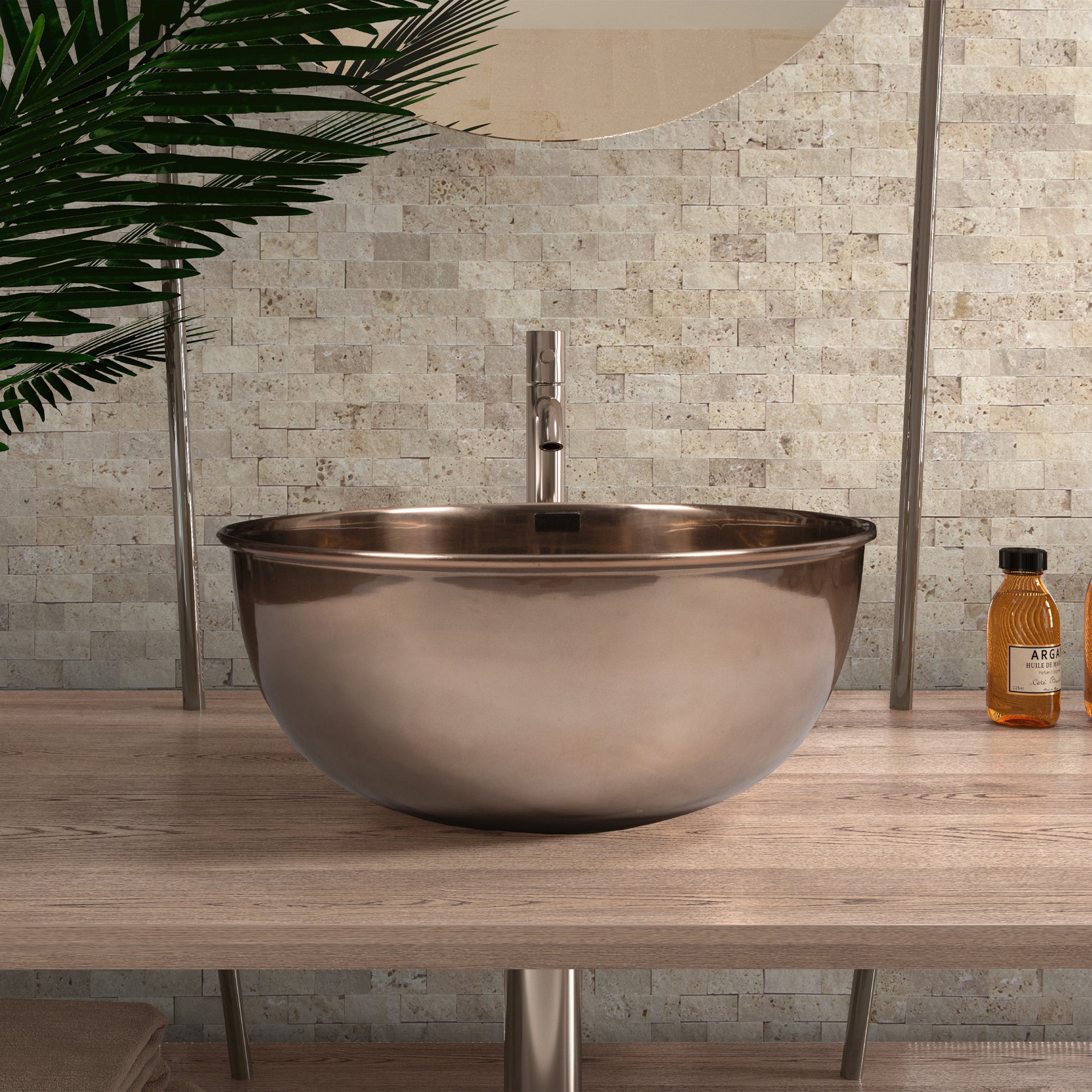 3D Beige Natural Marble Peel and Stick Backsplash Tile