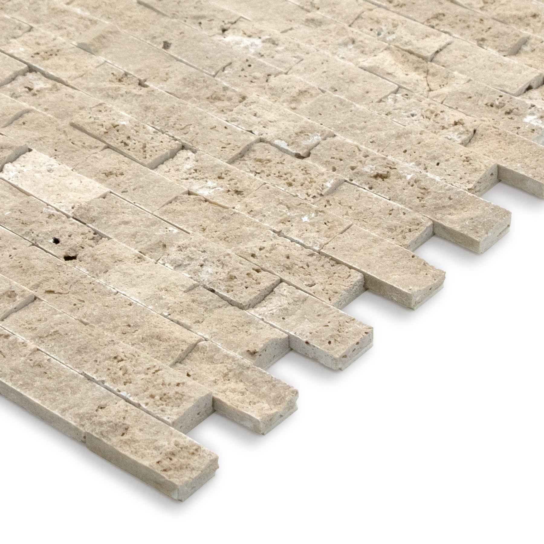 3D Beige Natural Marble Peel and Stick Backsplash Tile