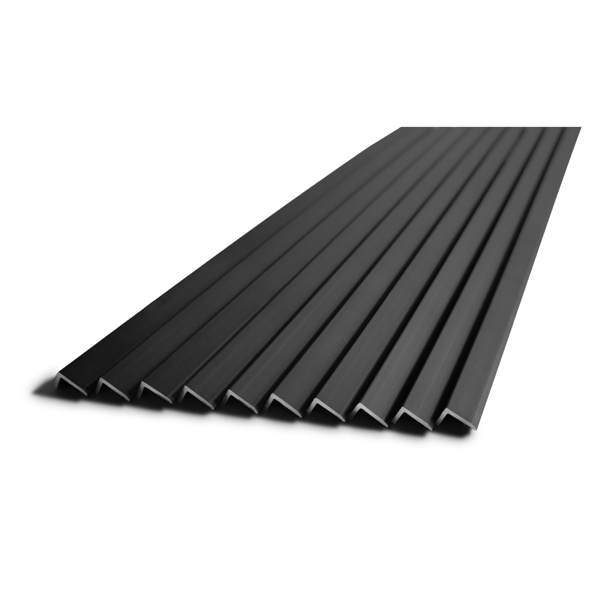 10 Pieces Aluminium Peel and Stick Backsplash Trim, 36Inch Black Matte
