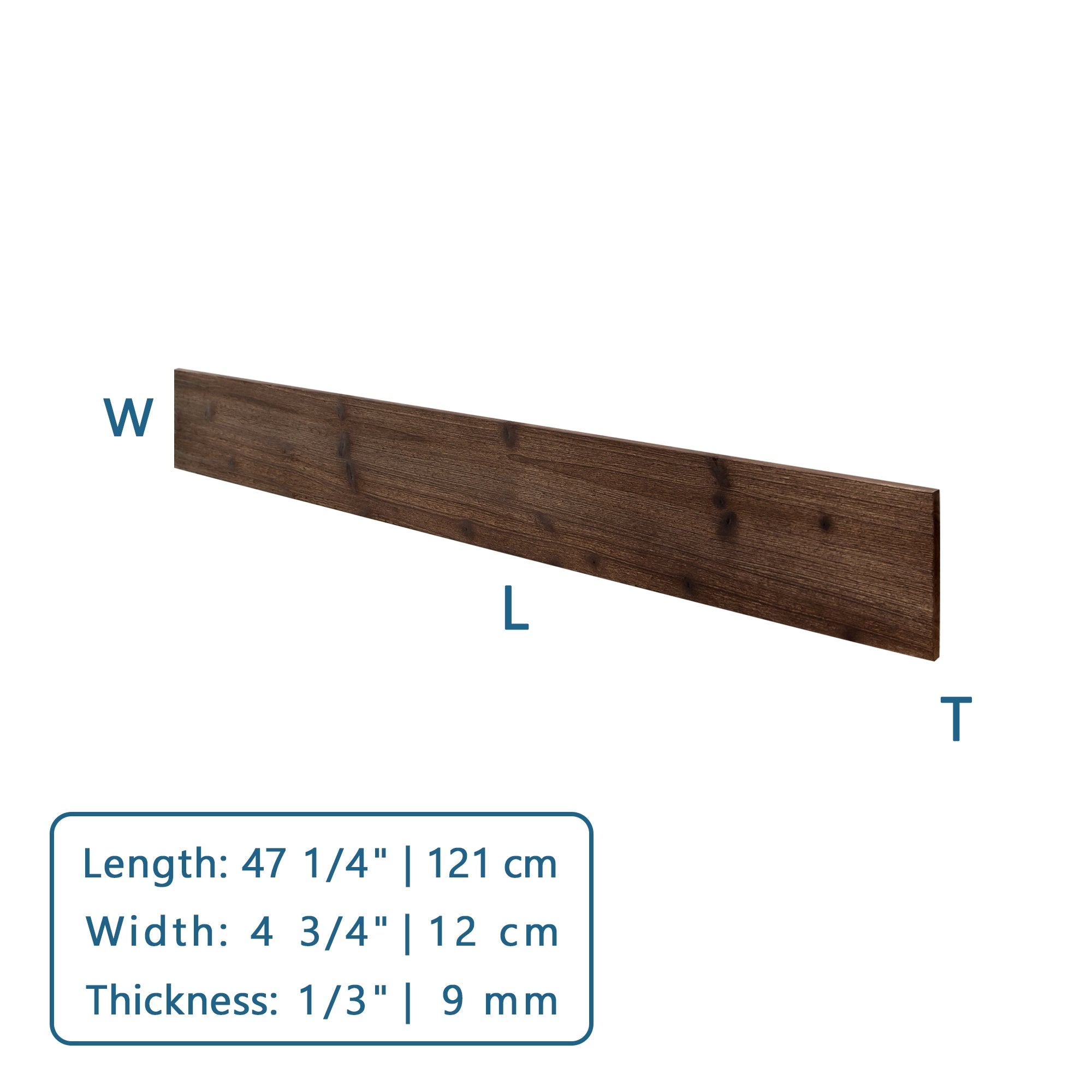 Brown Solid Barn Wood Wall Plank
