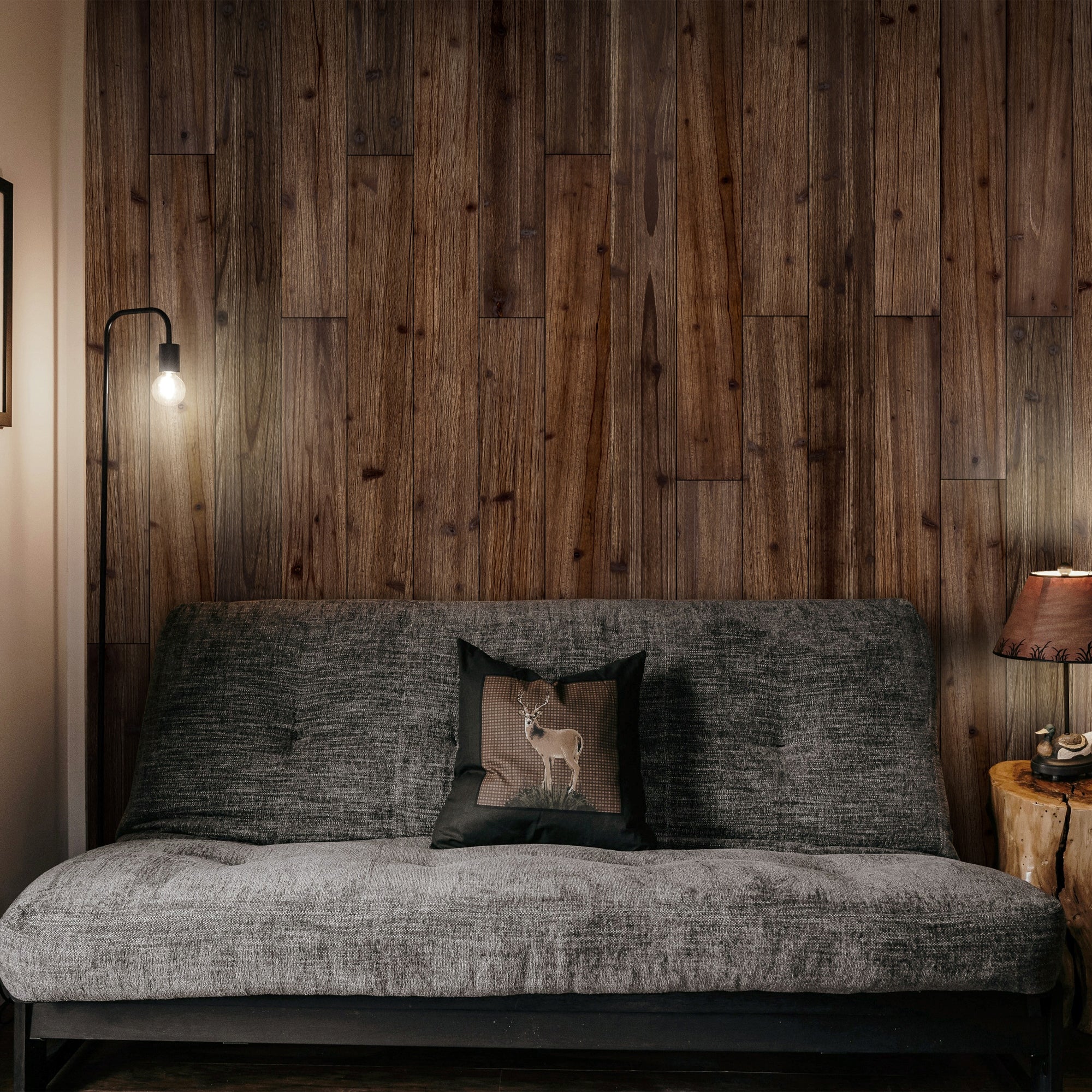 Brown Solid Barn Wood Wall Plank
