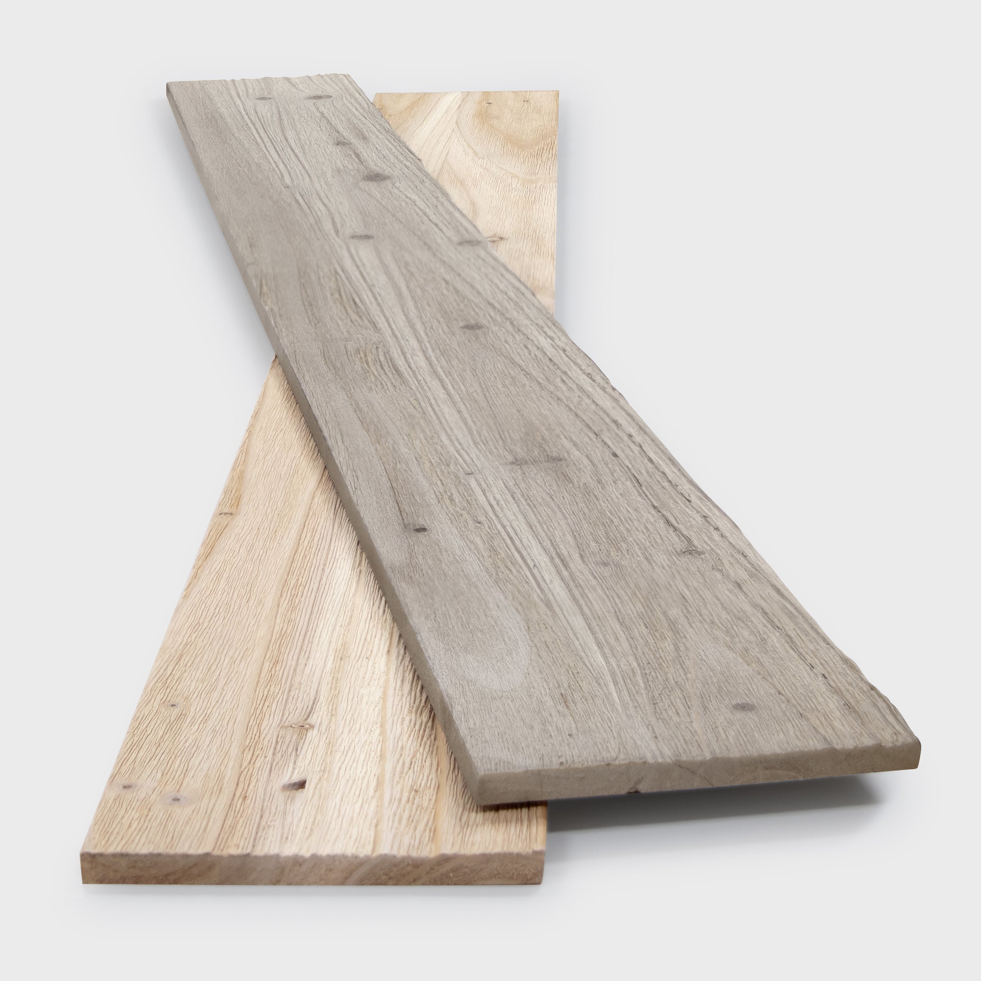 Mixed Light Solid Barn Wood Wall Plank