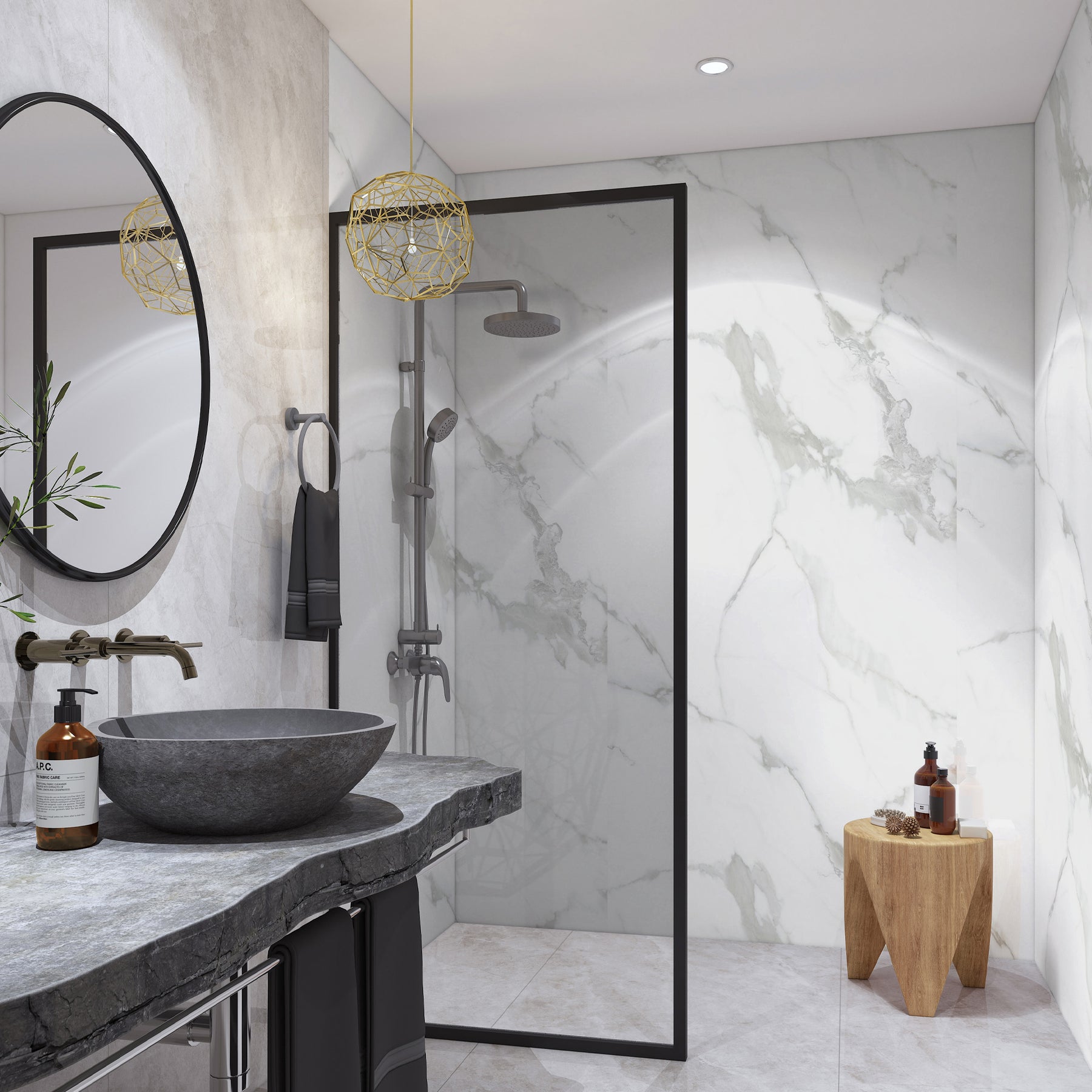 118" x 47" Carrara White Glossy Peel and Stick Wall Paneling Roll