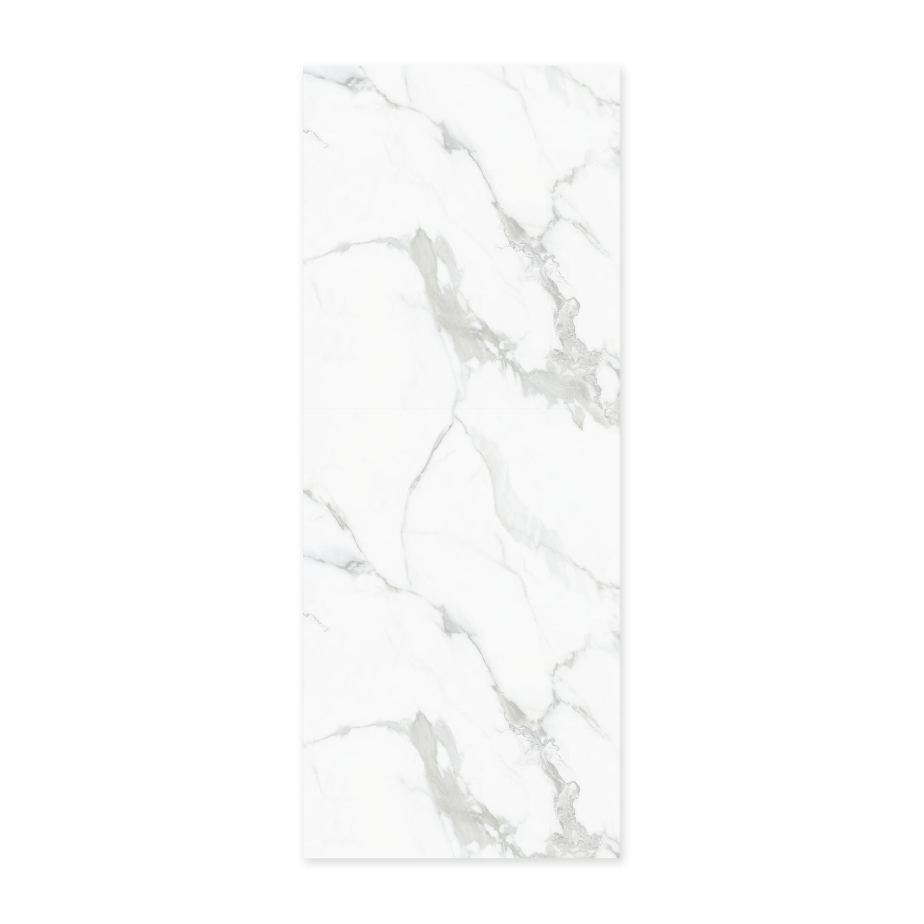 118" x 47" Carrara White Glossy Peel and Stick Wall Paneling Roll