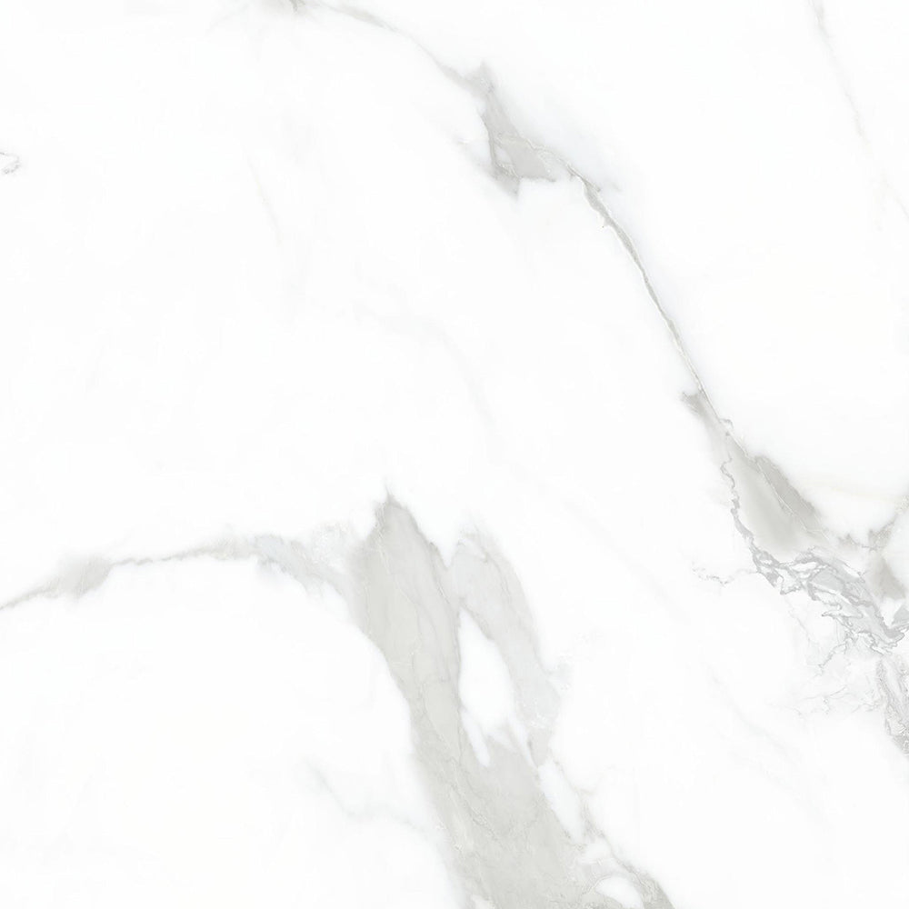 118" x 47" Carrara White Matte Peel and Stick Wall Paneling Roll