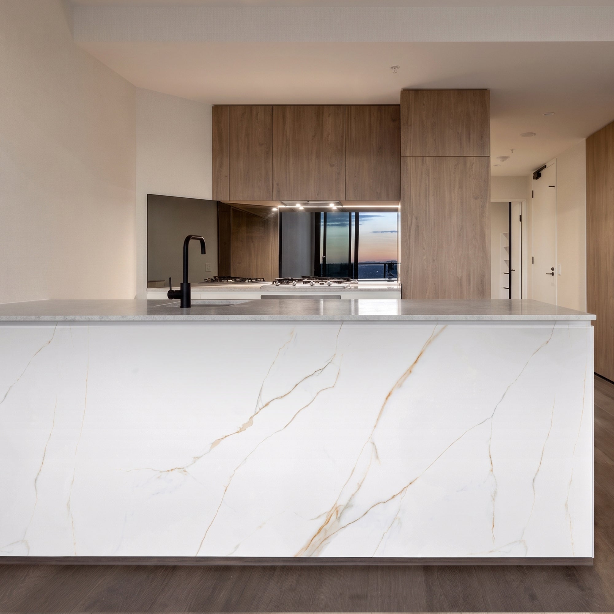 Matte Statuario Gold Peel and Stick Wall Paneling Roll
