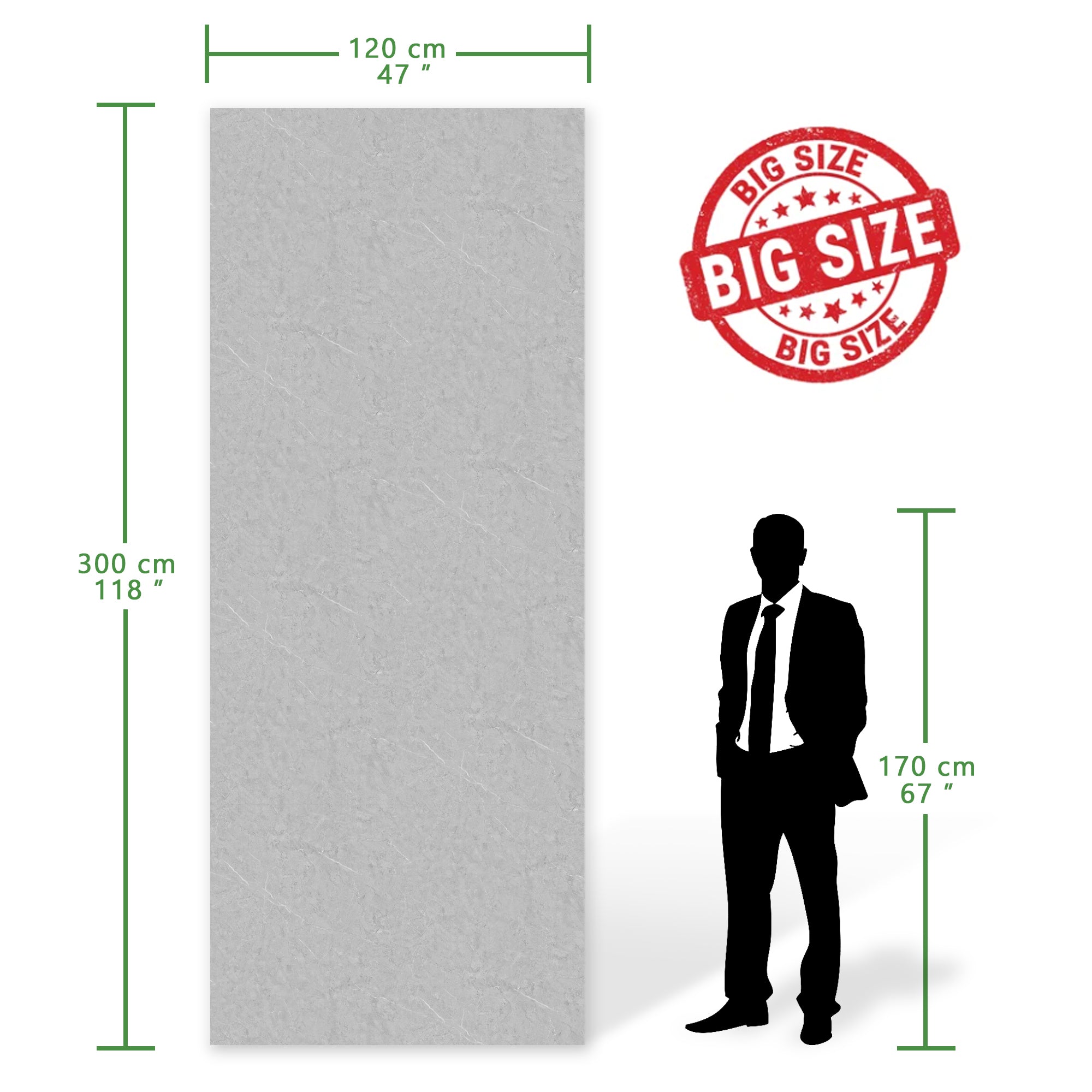 118" x 47" Armani Gray Glossy Peel and Stick Wall Paneling Roll