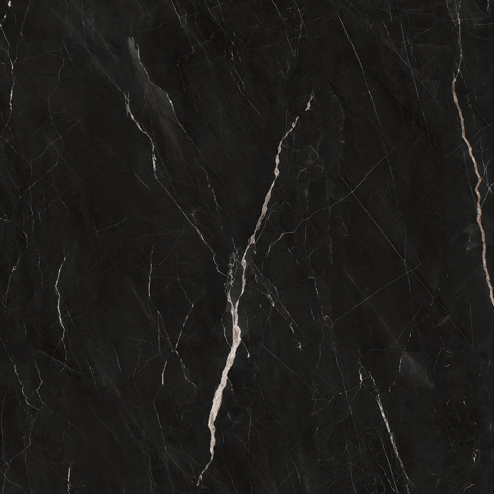 118" x 47" Black Marquina Glossy Peel and Stick Wall Paneling Roll