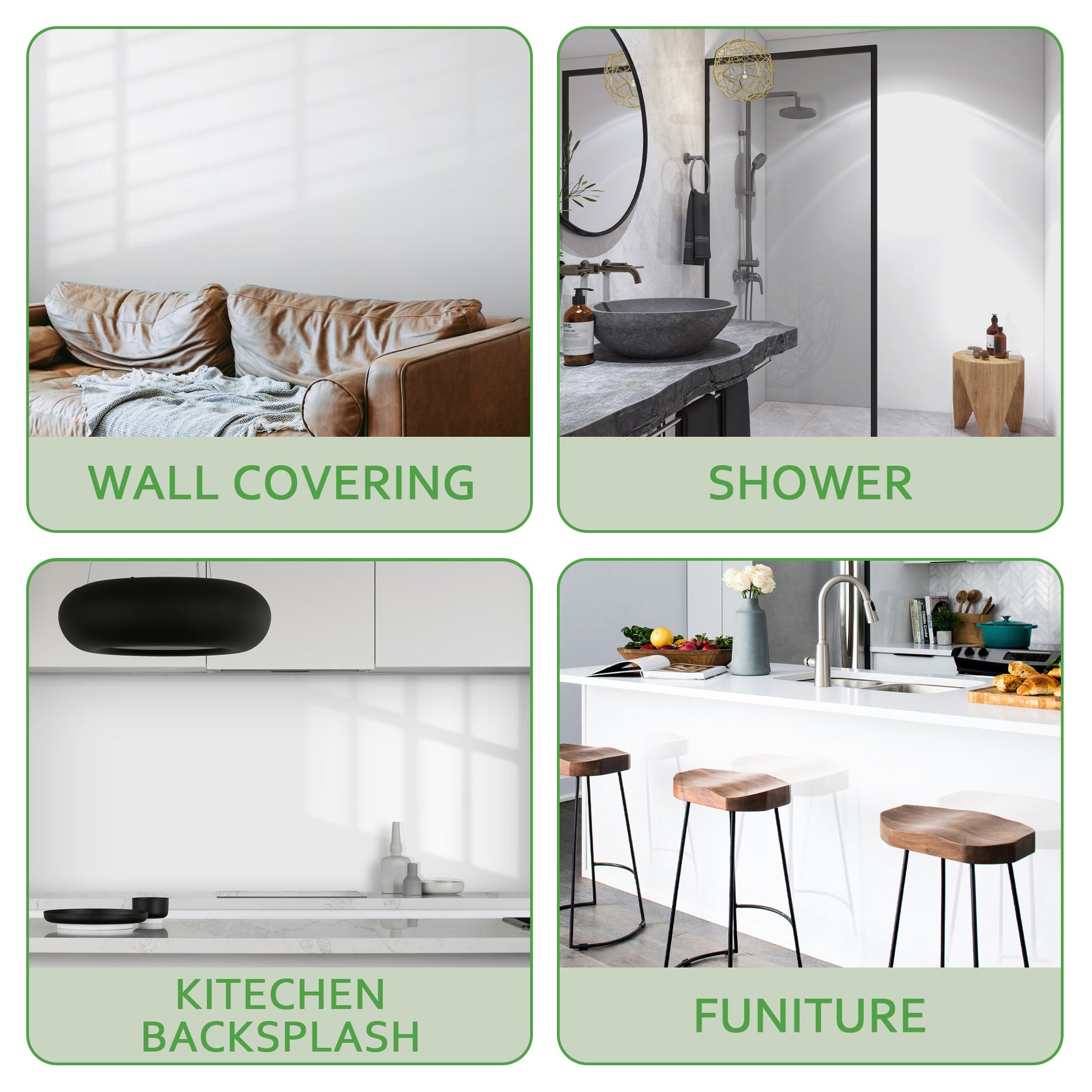 118" x 47" White Glossy Peel and Stick Wall Paneling Roll