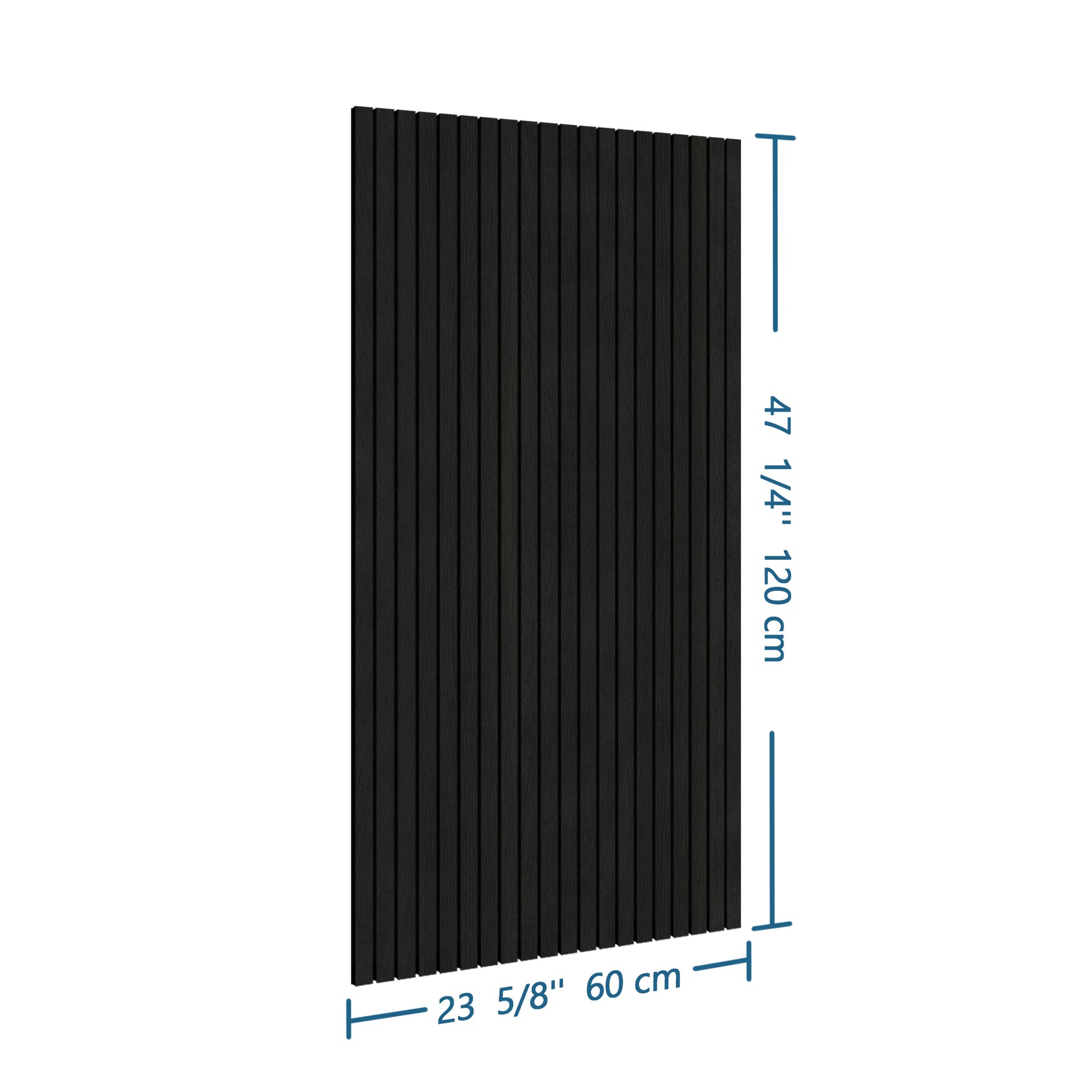 Black Oak Wood Slat Acoustic Panels Decorative Wall Paneling