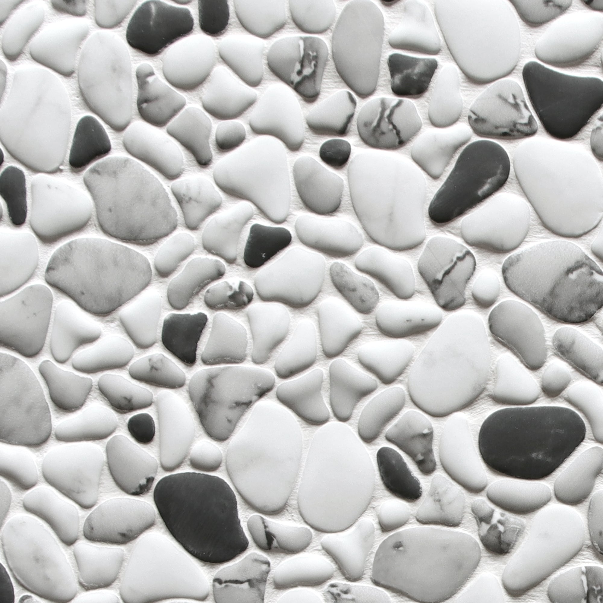 Pebble Grey Mix Recycled Glass Floor and Wall Mosaic Tile