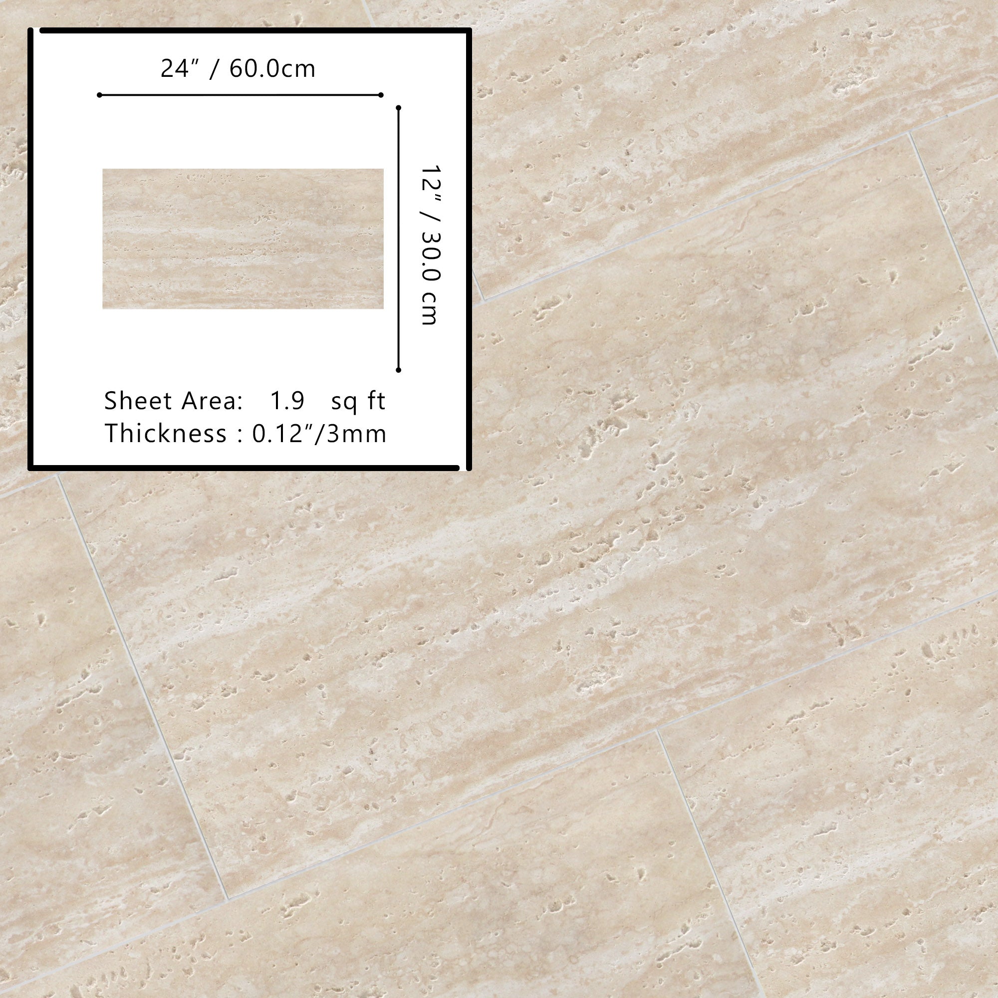 Beige Flexible Stone Travertine Tile