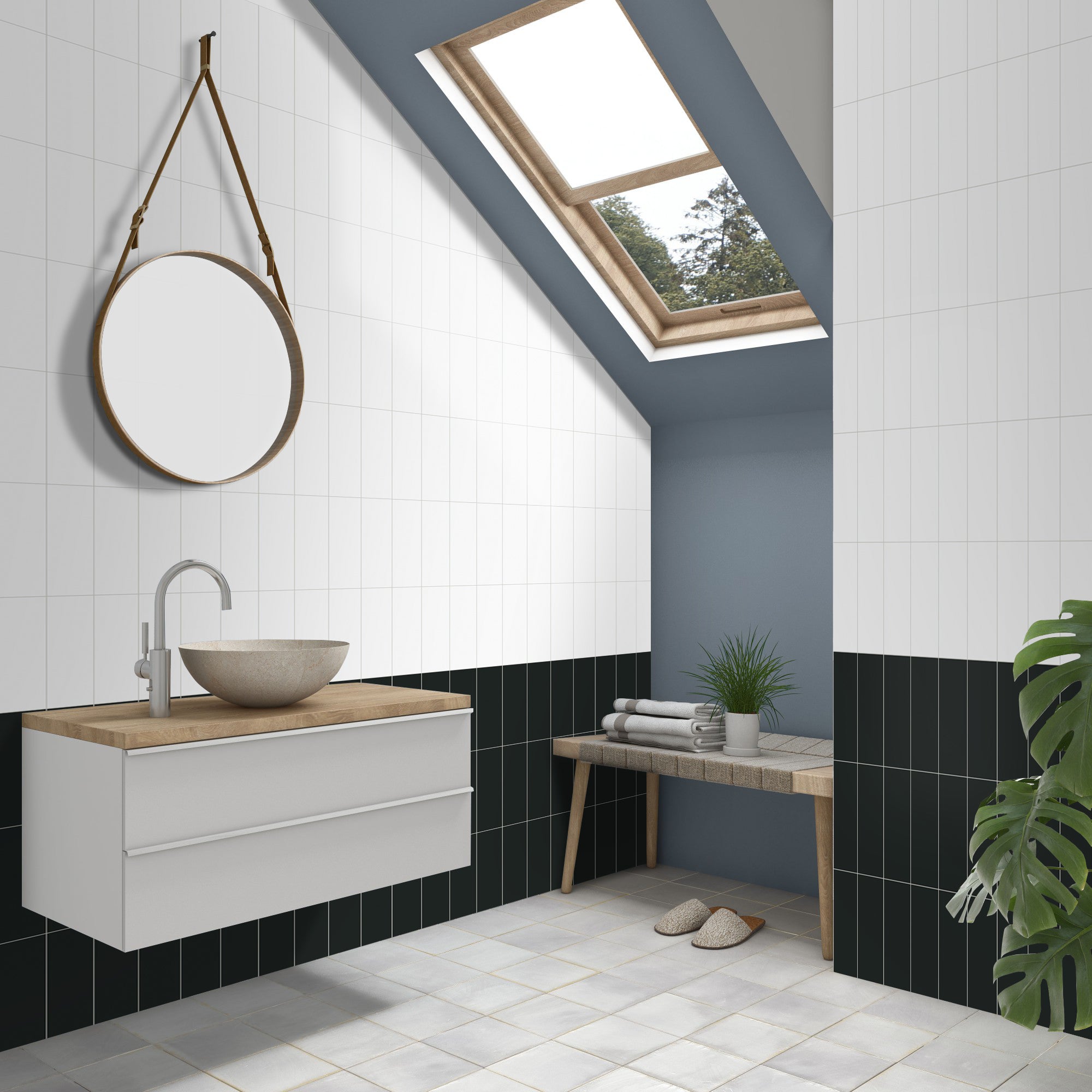 4x12" White Subway Peel and Stick Tile