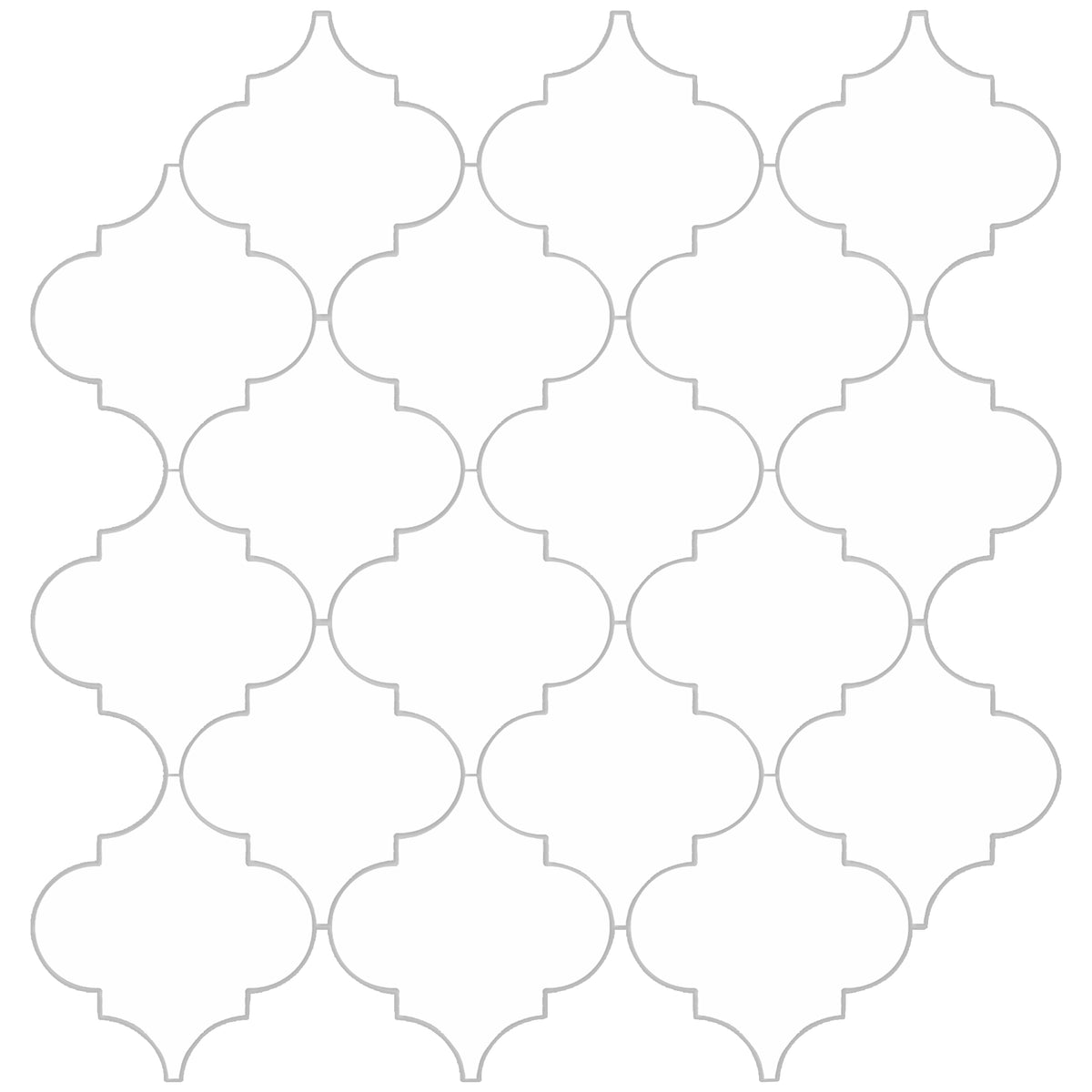 Arabesque White Peel and Stick Tile