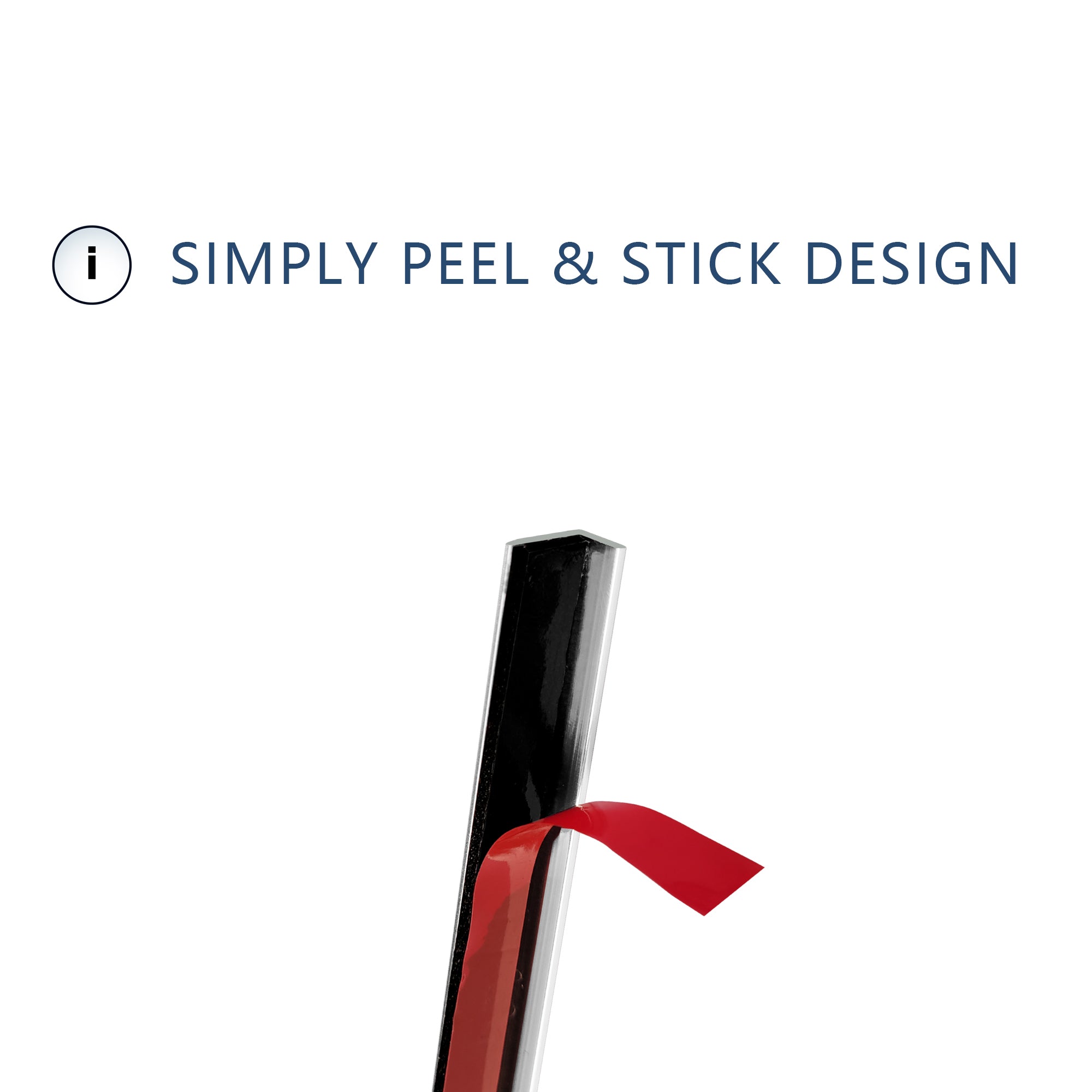 10 Pieces Aluminium Peel and Stick Backsplash Trim, 12Inch Black Matte