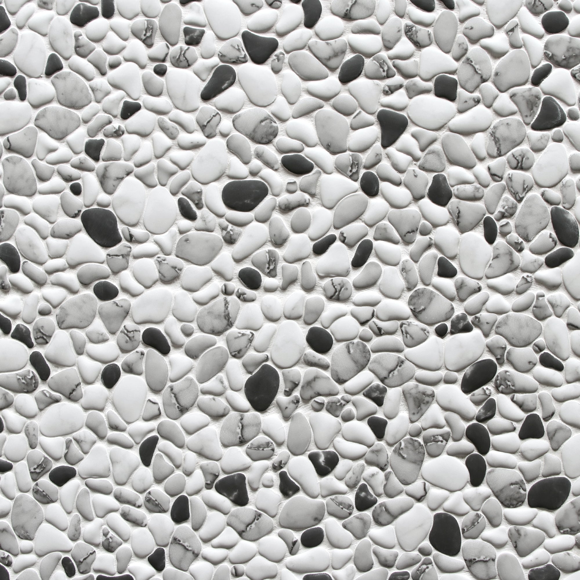 Pebble Grey Mix Recycled Glass Floor and Wall Mosaic Tile