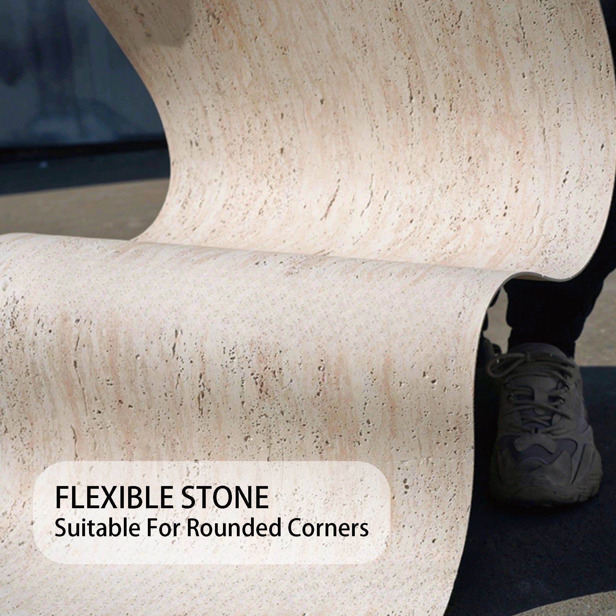 Beige Flexible Stone Travertine Tile