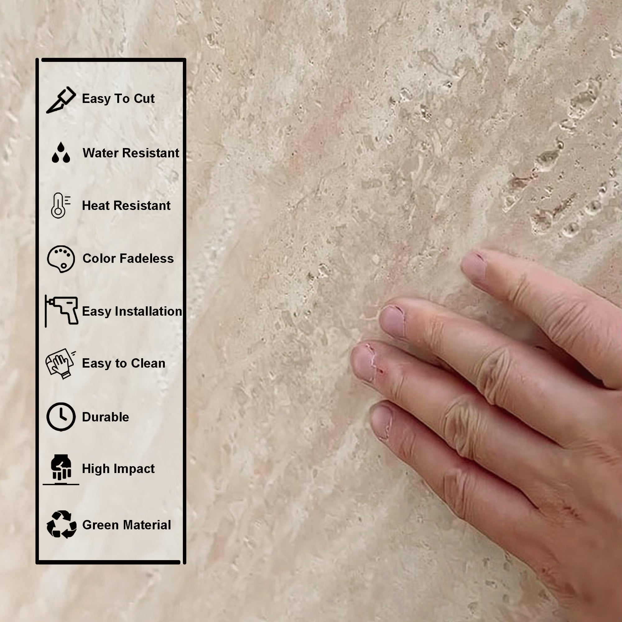 Beige Flexible Stone Travertine Tile