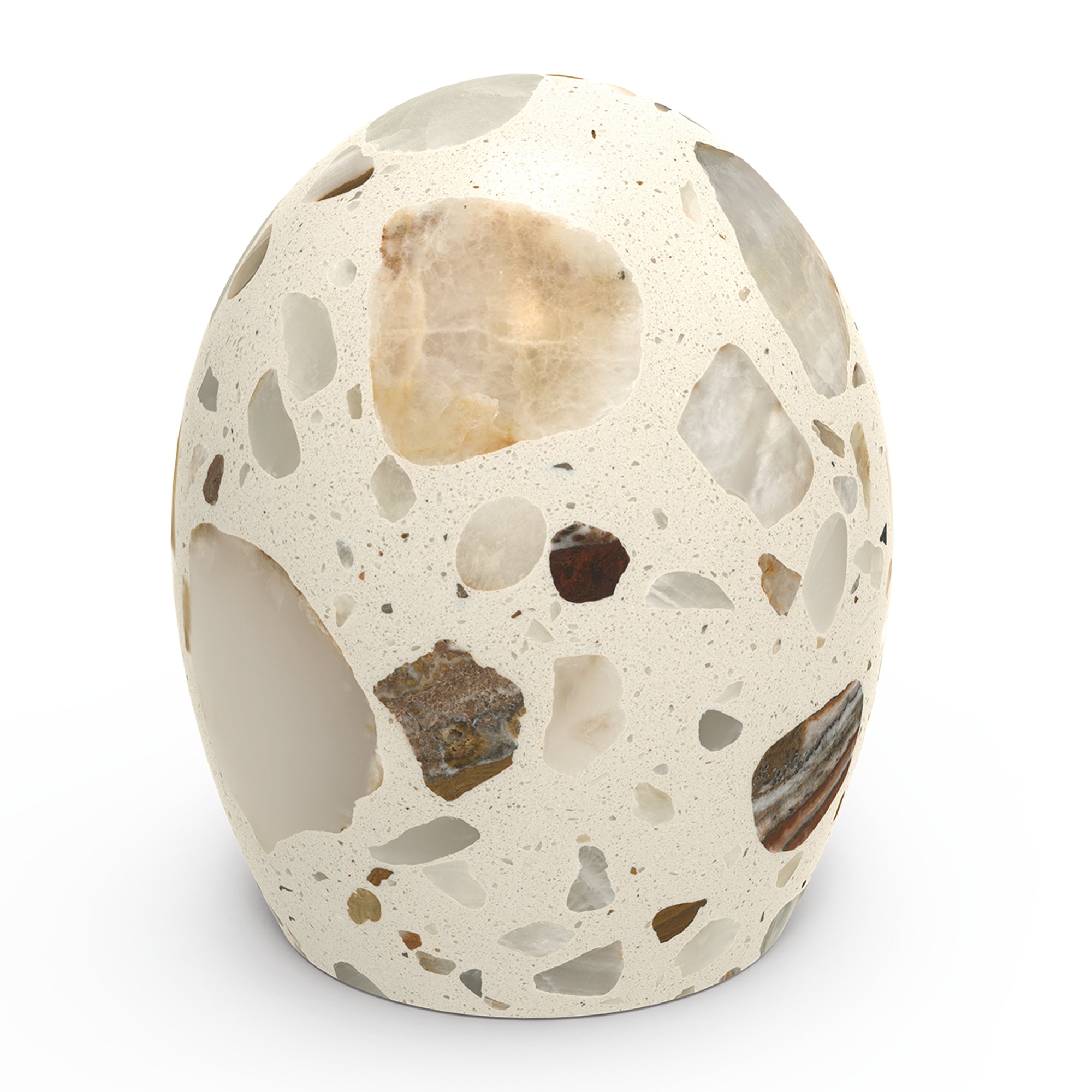 ARTIMARMI Terrazzo Egg Night Light for Kids, Rechargeable Portable LED Touch Control Baby Nursery Amber Marble Looks Nightlight, 3 Color Temperatures Dimmable Table Lamps for Bedroom