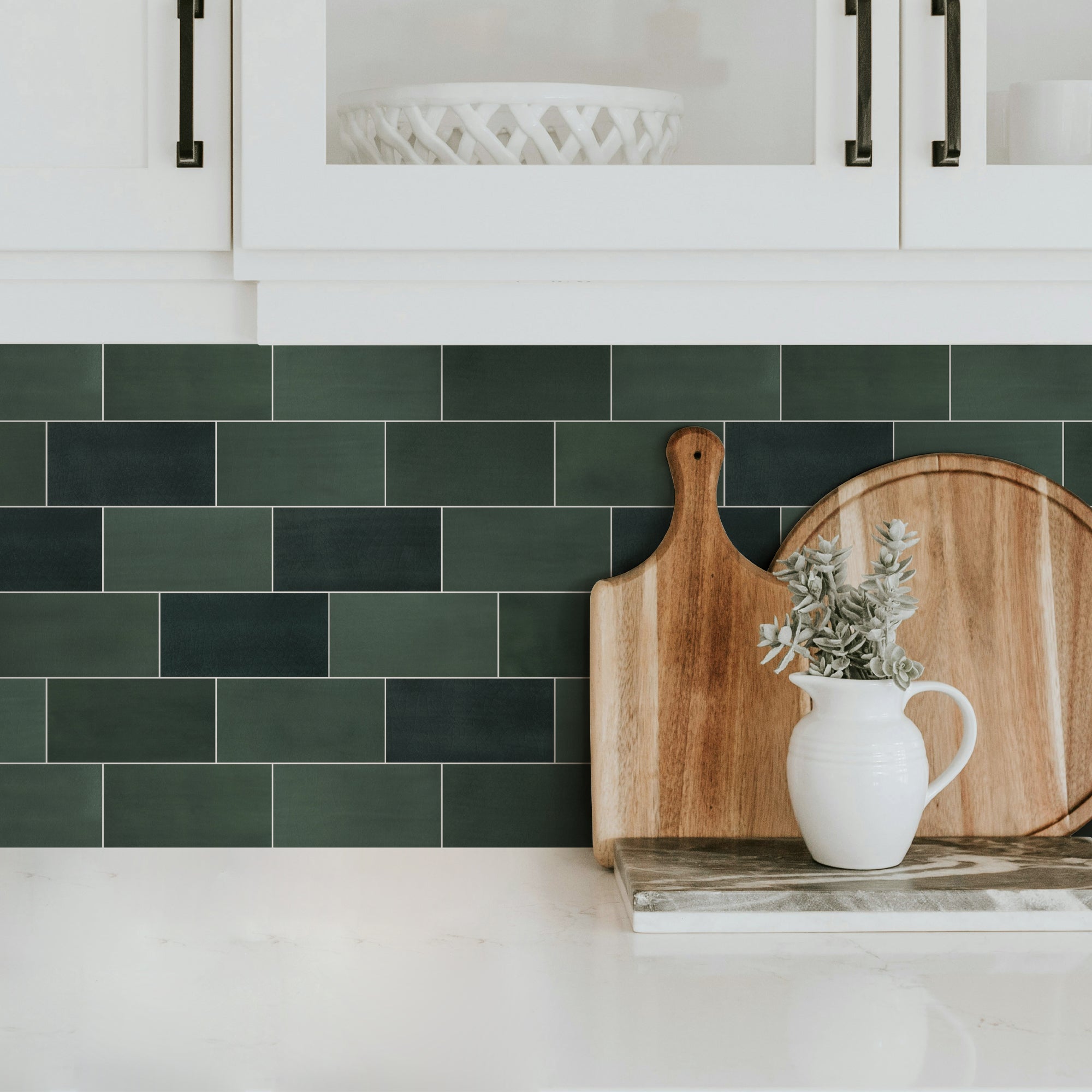 3x6" Green Subway Peel and Stick Backsplash Tile