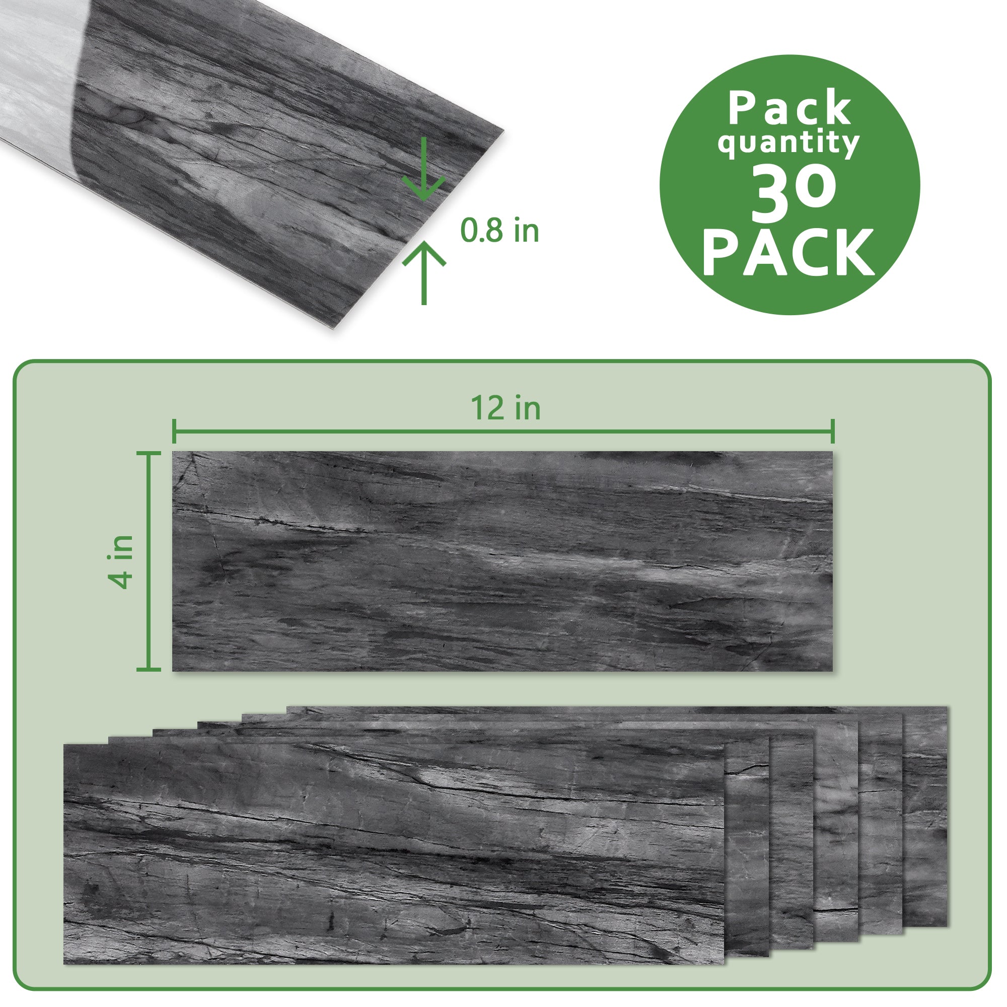 4x12" Subway Pietra Grey Peel and Stick Backsplash Tile
