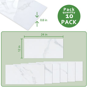 12x24" Subway Carrara White Peel and Stick Backsplash Tile
