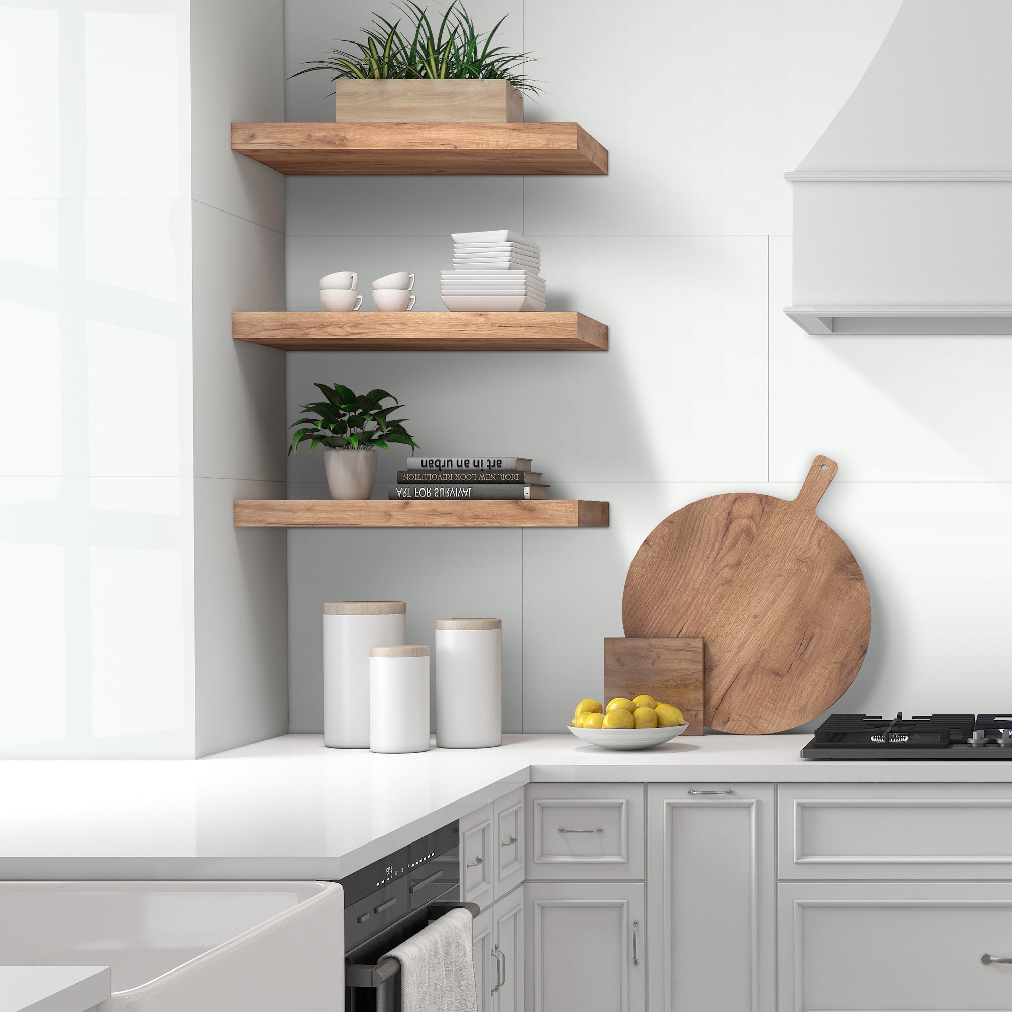 12x24" Subway Pure White Peel and Stick Backsplash Tile