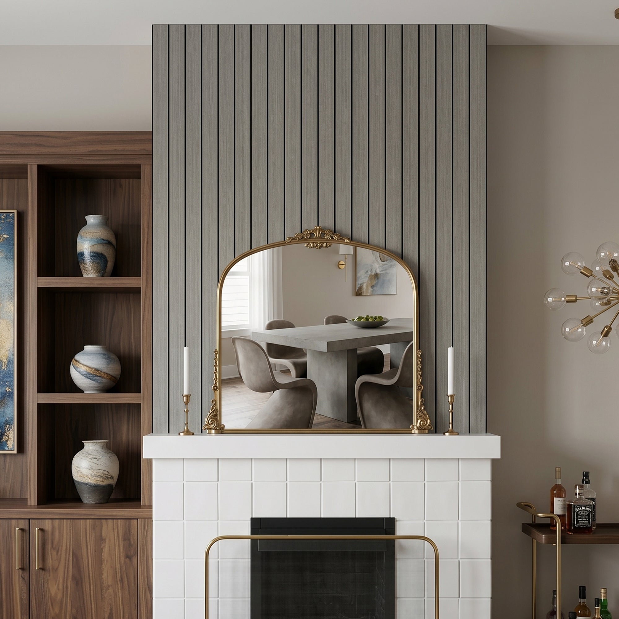 Gray Wood Grain Peel and Stick Wall Paneling Roll