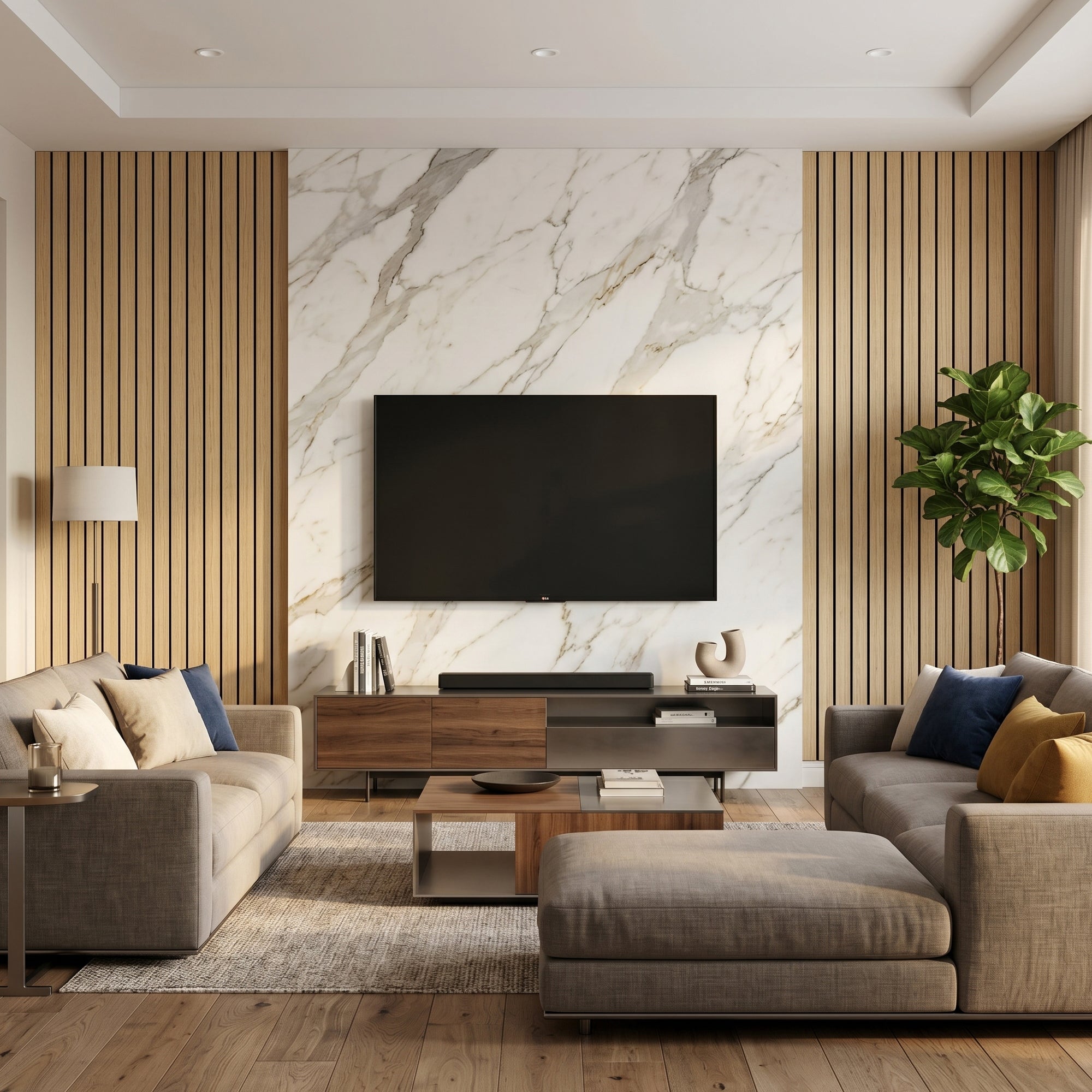 Natural Oak Wood Grain Peel and Stick Wall Paneling Roll