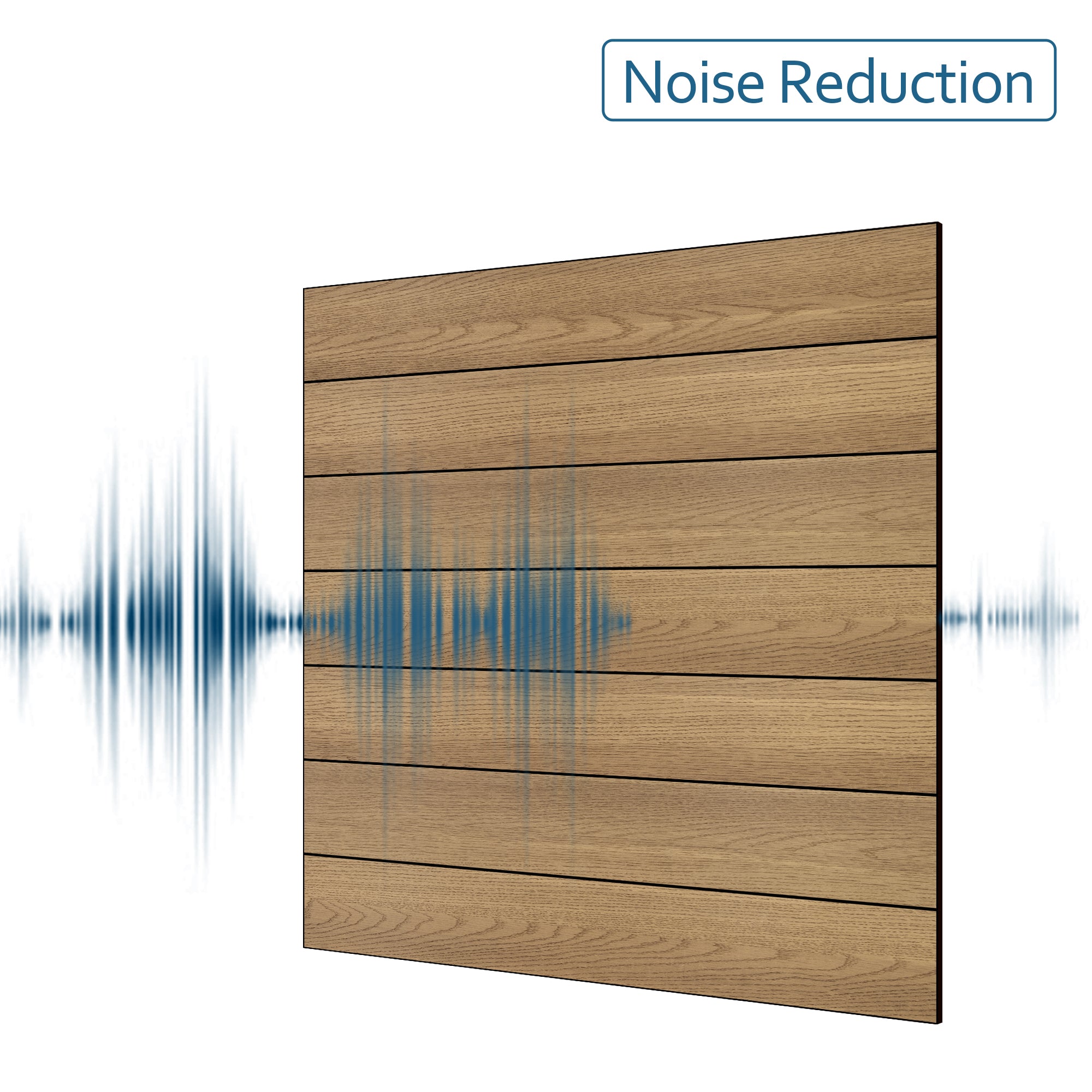 Natural Oak Peel and Stick Acoustic Wall Plank