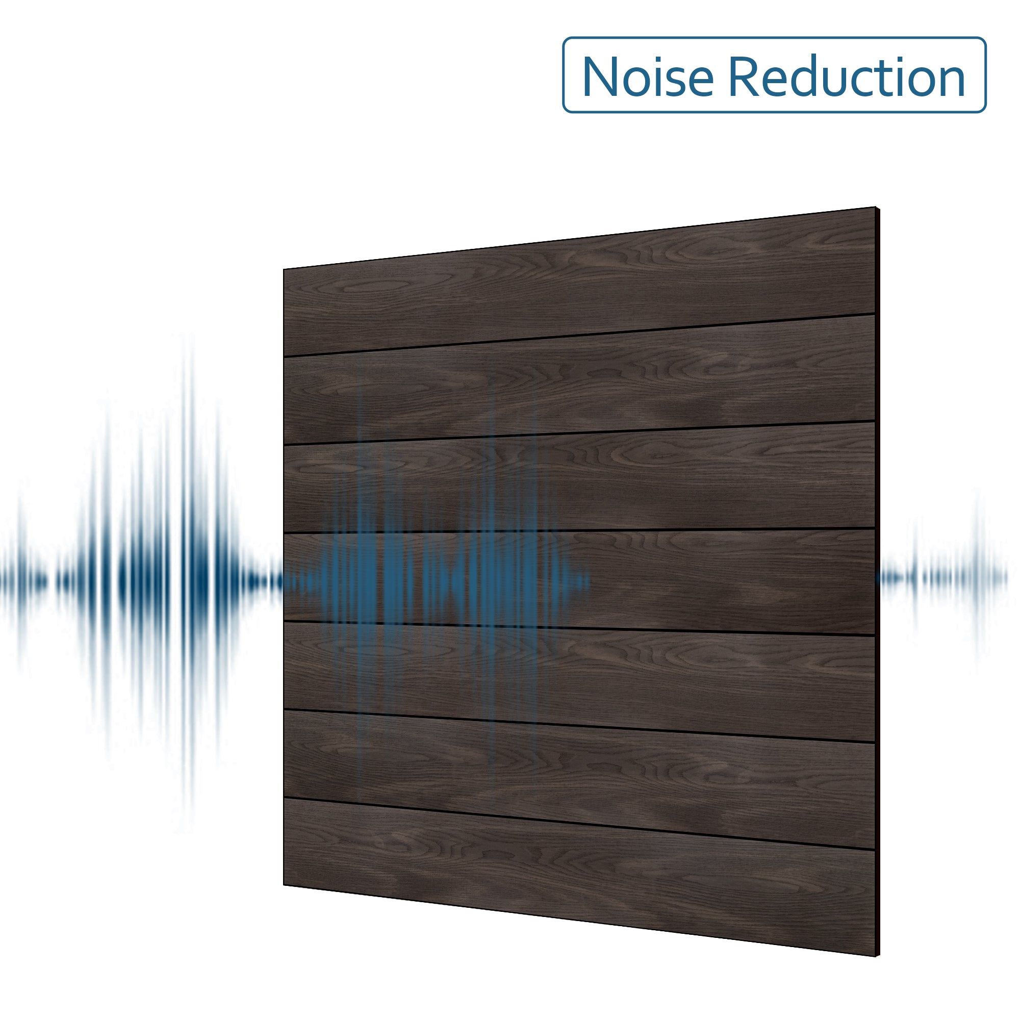 Smoke Oak Peel and Stick Acoustic Wall Plank
