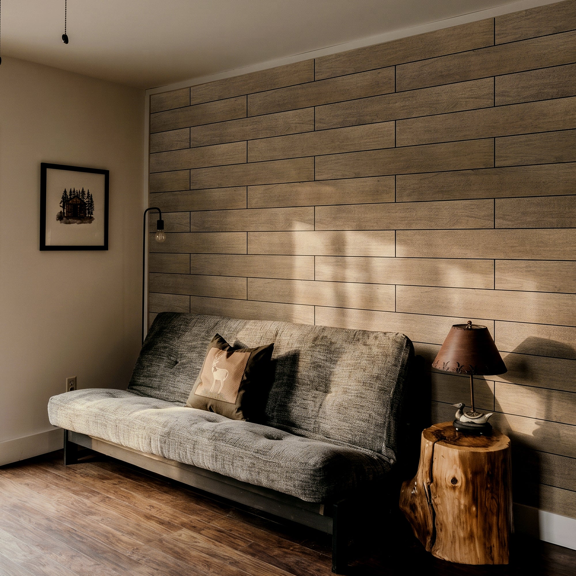 Walnut Peel and Stick Acoustic Wall Plank