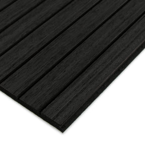 Black Oak Wood Slat Acoustic Panels Decorative Wall Paneling